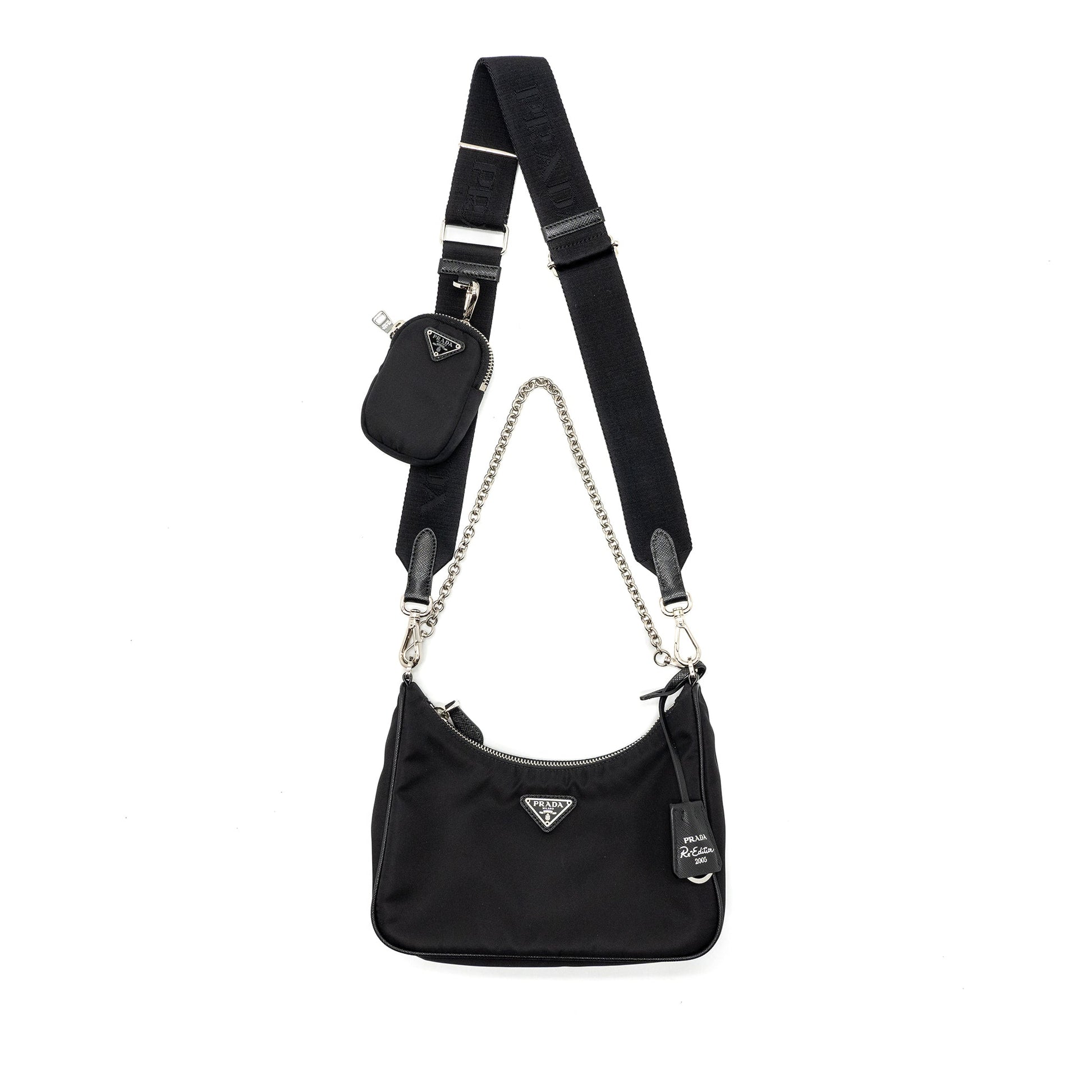 Prada Re Edition Re Purse Handbag Nylon Black Travel Bag Black Handbag