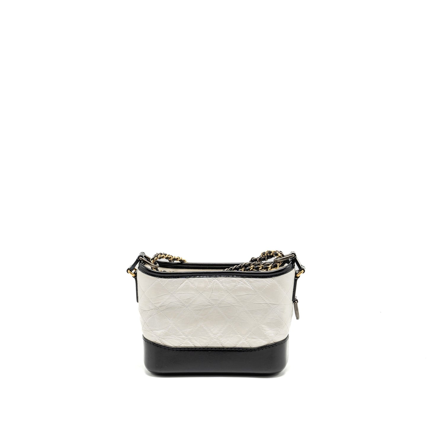 Chanel Gabrielle HOBO Aged Calfskin Hardware Multicolour Black White Small Shoulder Bag