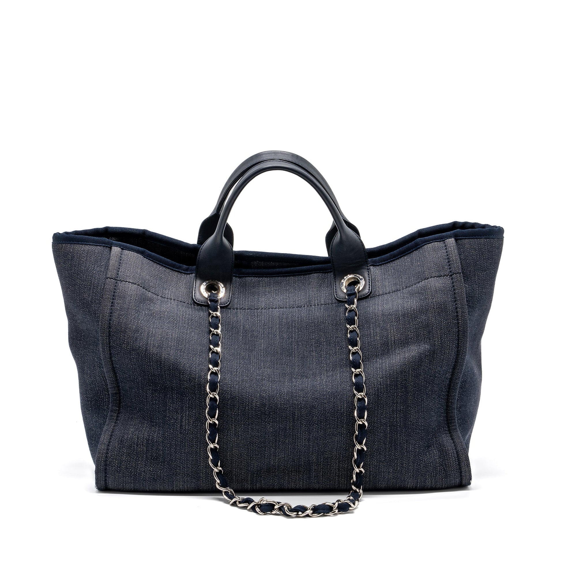 Chanel Deauville Denim SHW Blue Canvas Tote Bag