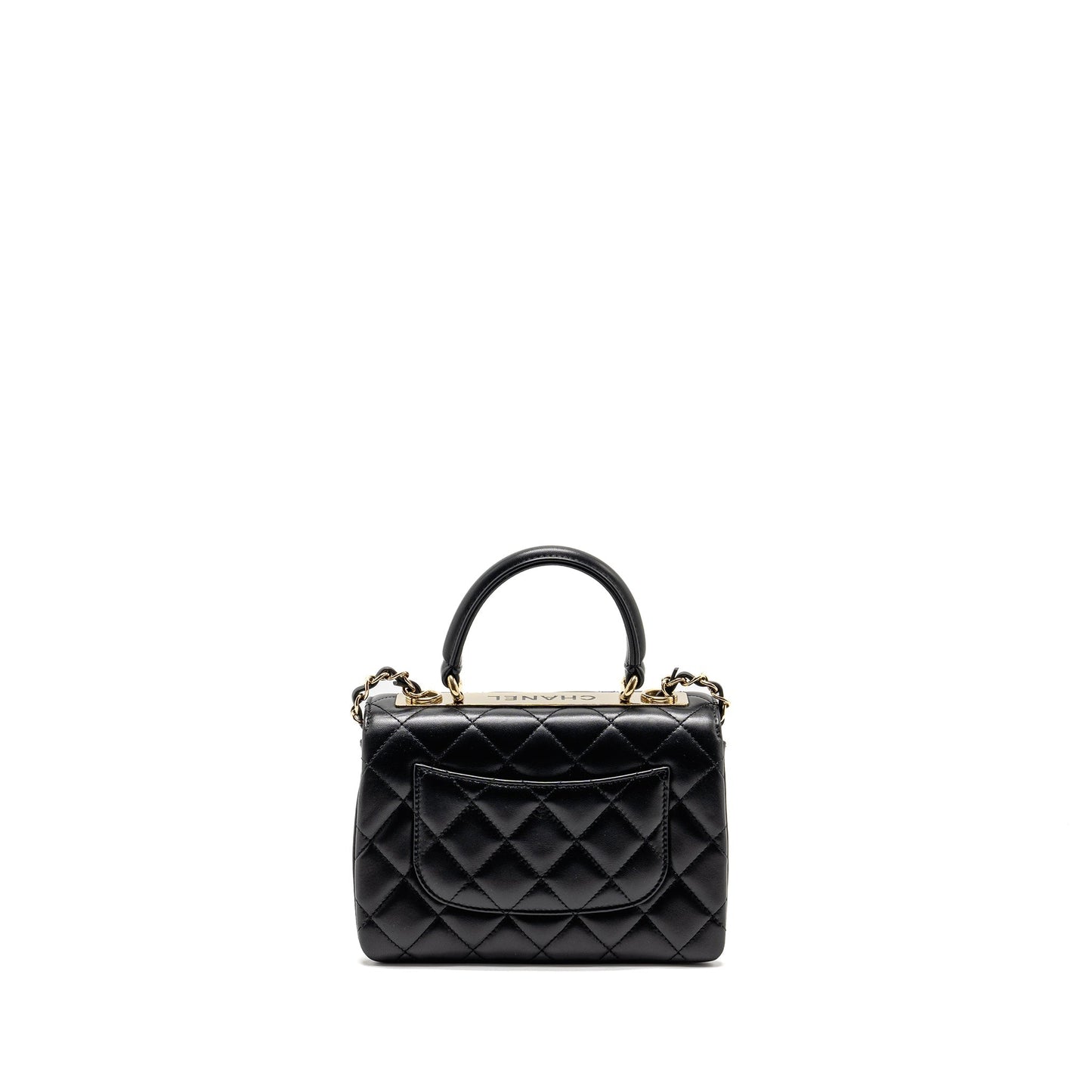 Chanel 24s Trendy CC Lambskin LGHW microchip Black Mini Bag