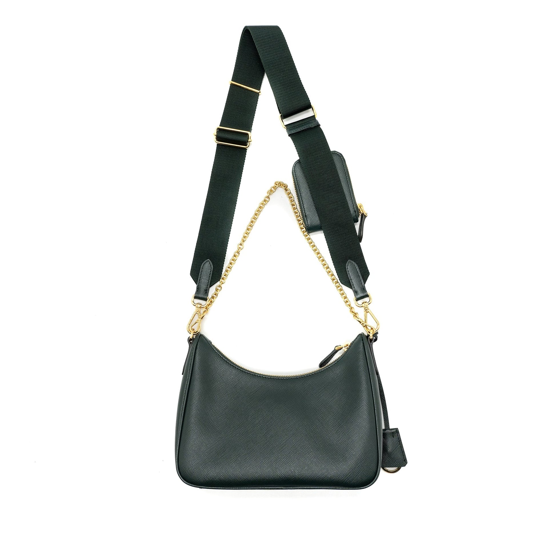 Prada Re Edition Saffiano Dark Handbag Green Travel Bag