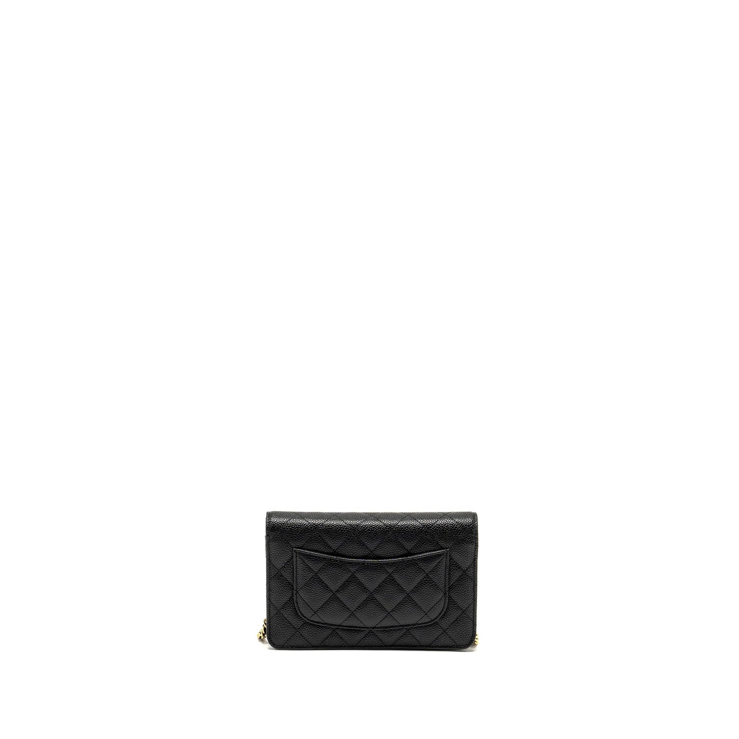 Chanel Classic on Caviar GHW Microchip Black Wallet Case Microchip 23