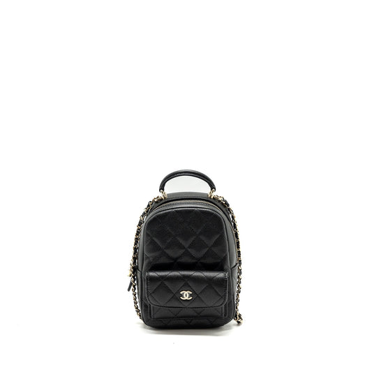Chanel 24c Backpack Caviar LGHW Microchip Black Crossbody Bag Microchip 1