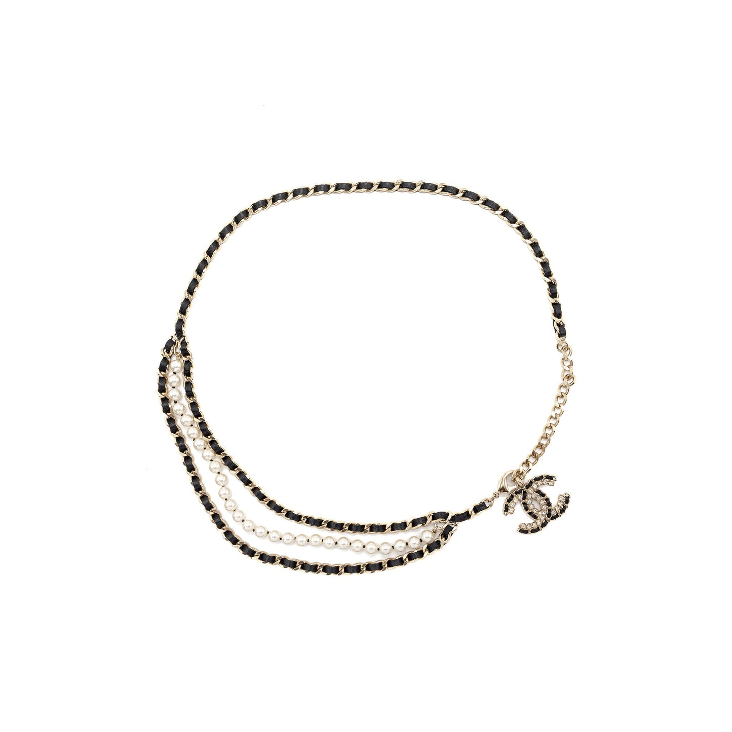 Chanel detailed CC logo belt LGHW Black