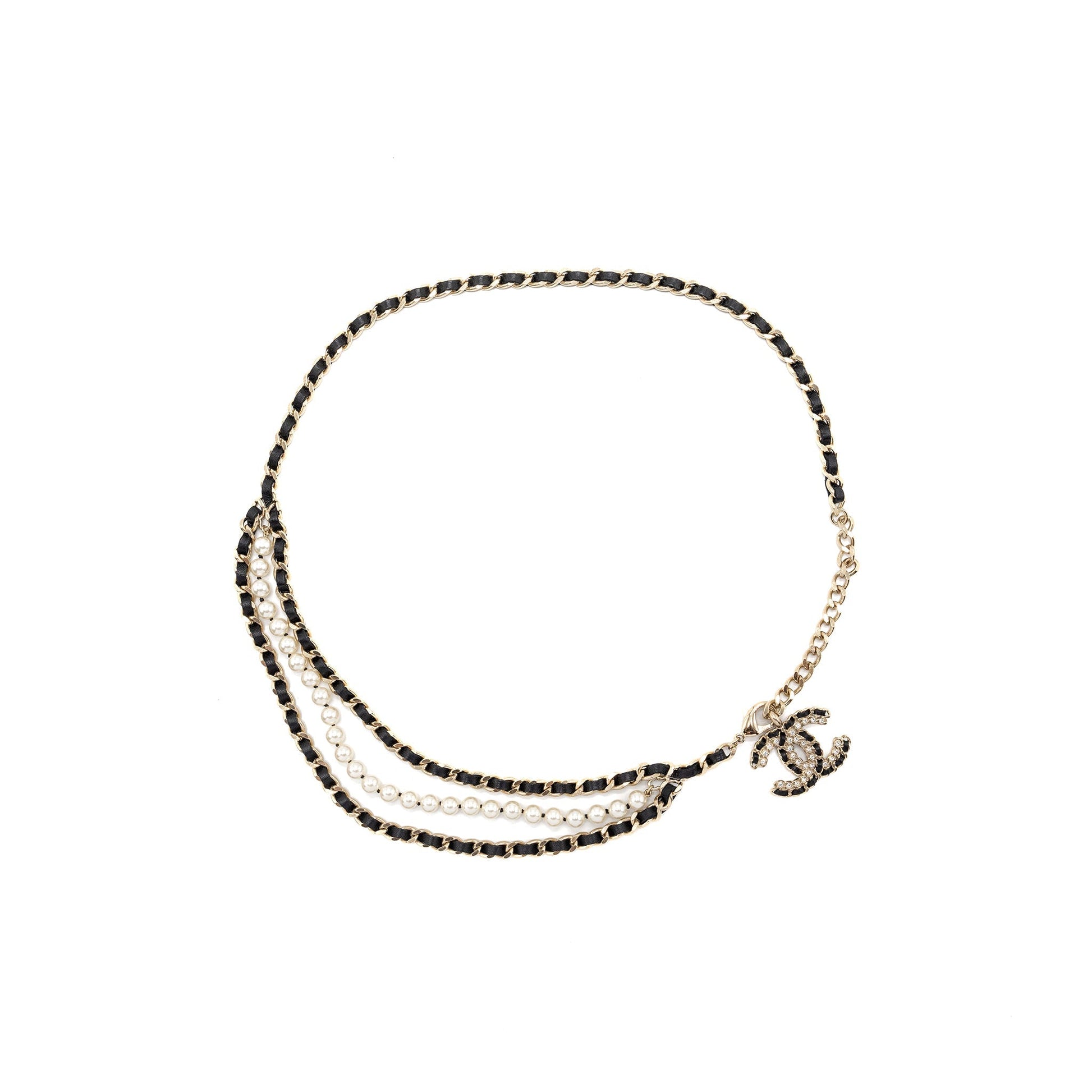 Chanel detailed CC logo belt LGHW Black