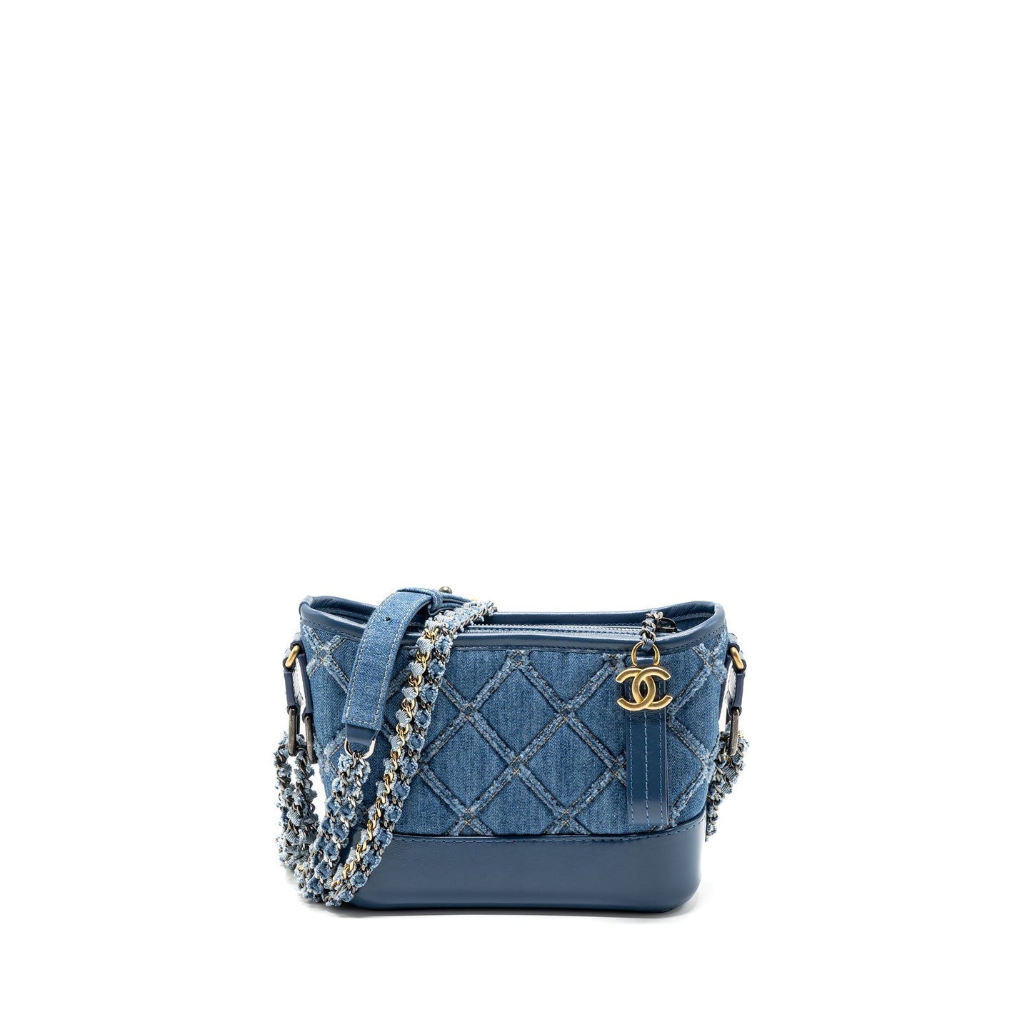 Chanel Gabrielle Hobo Denim GHW Blue Small Shoulder Bag