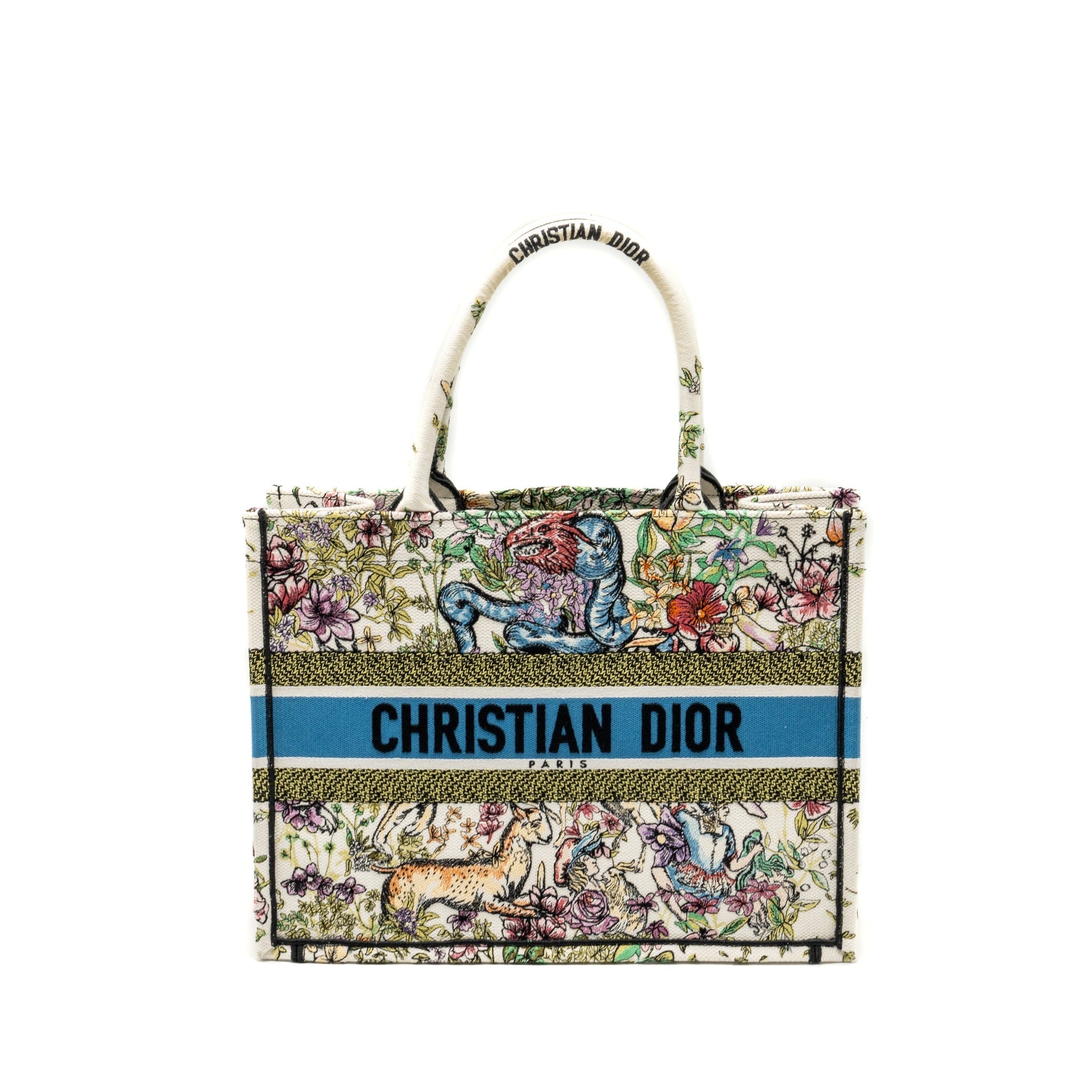 Dior Book Tote Limited Multicolour Handbag Canvas Medium Tote Bag