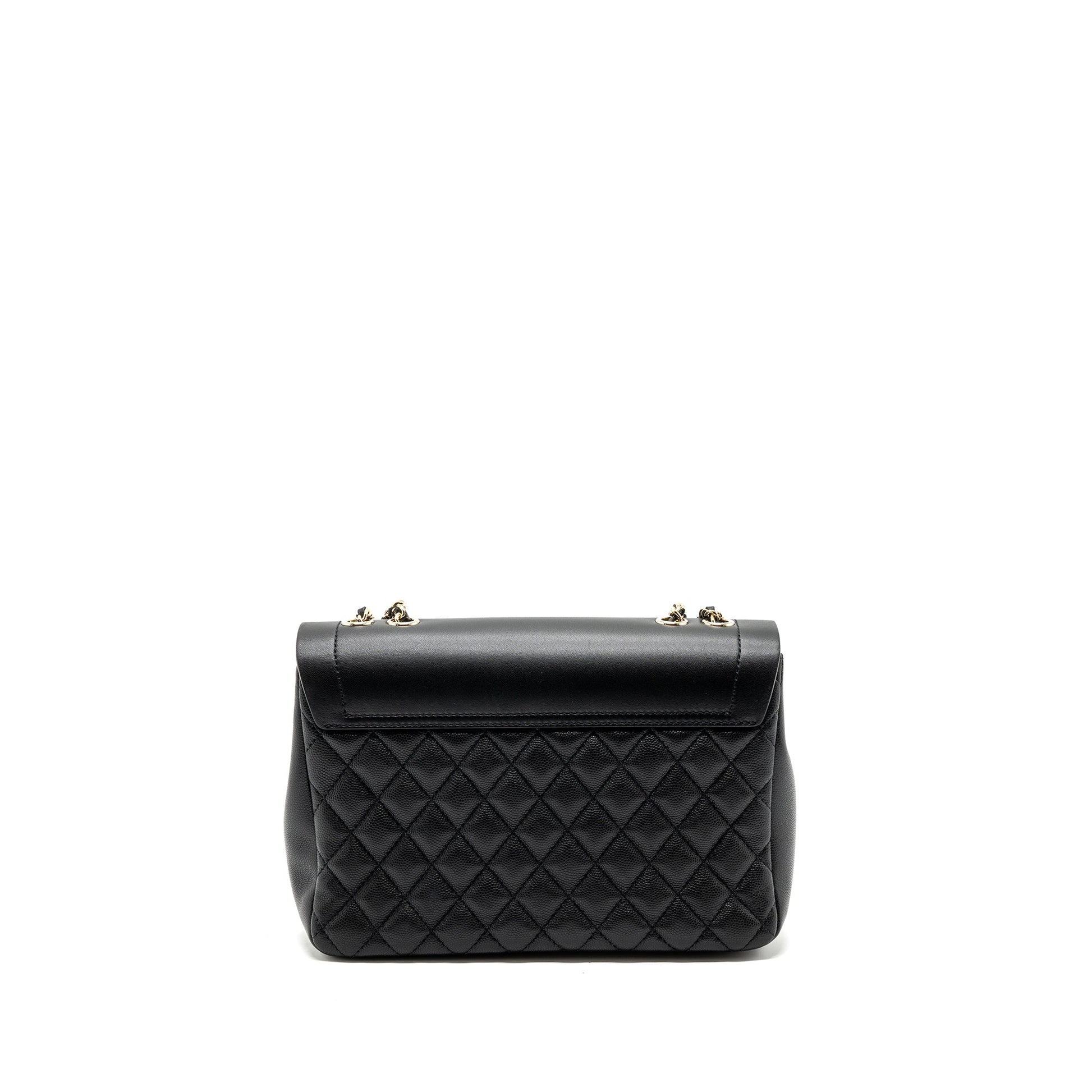 Chanel Envelop Flap Caviar LGHW Black Shoulder Bag