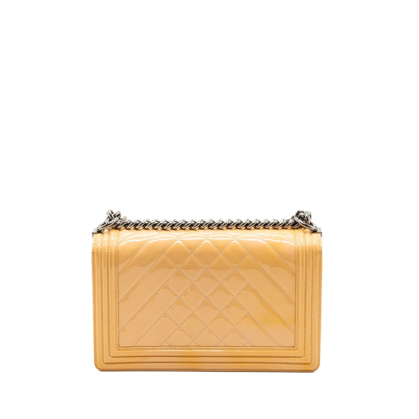 Chanel New Boy Patent SHW Pink Handbag