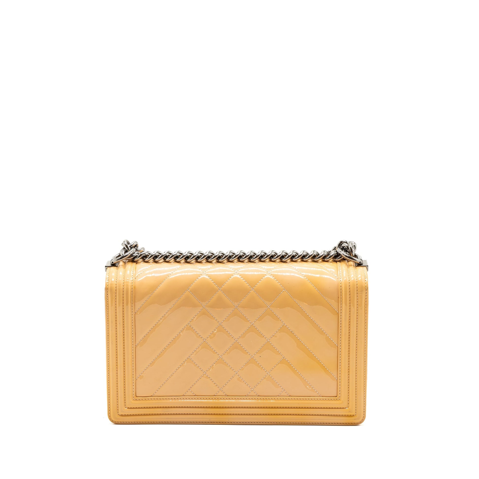 Chanel New Boy Patent SHW Pink Handbag