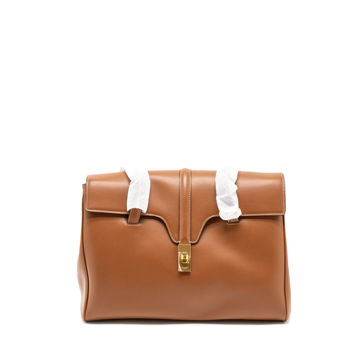 Celine Purse Soft Calfskin Handbag Tan Medium Travel Bag