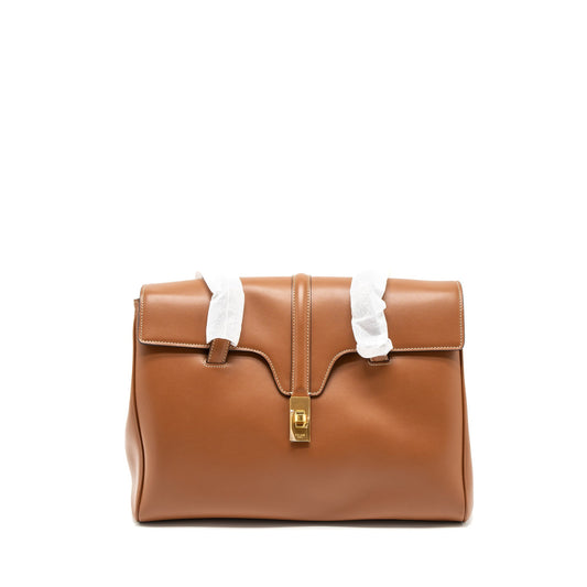 Celine Purse Soft Calfskin Handbag Tan Medium Travel Bag