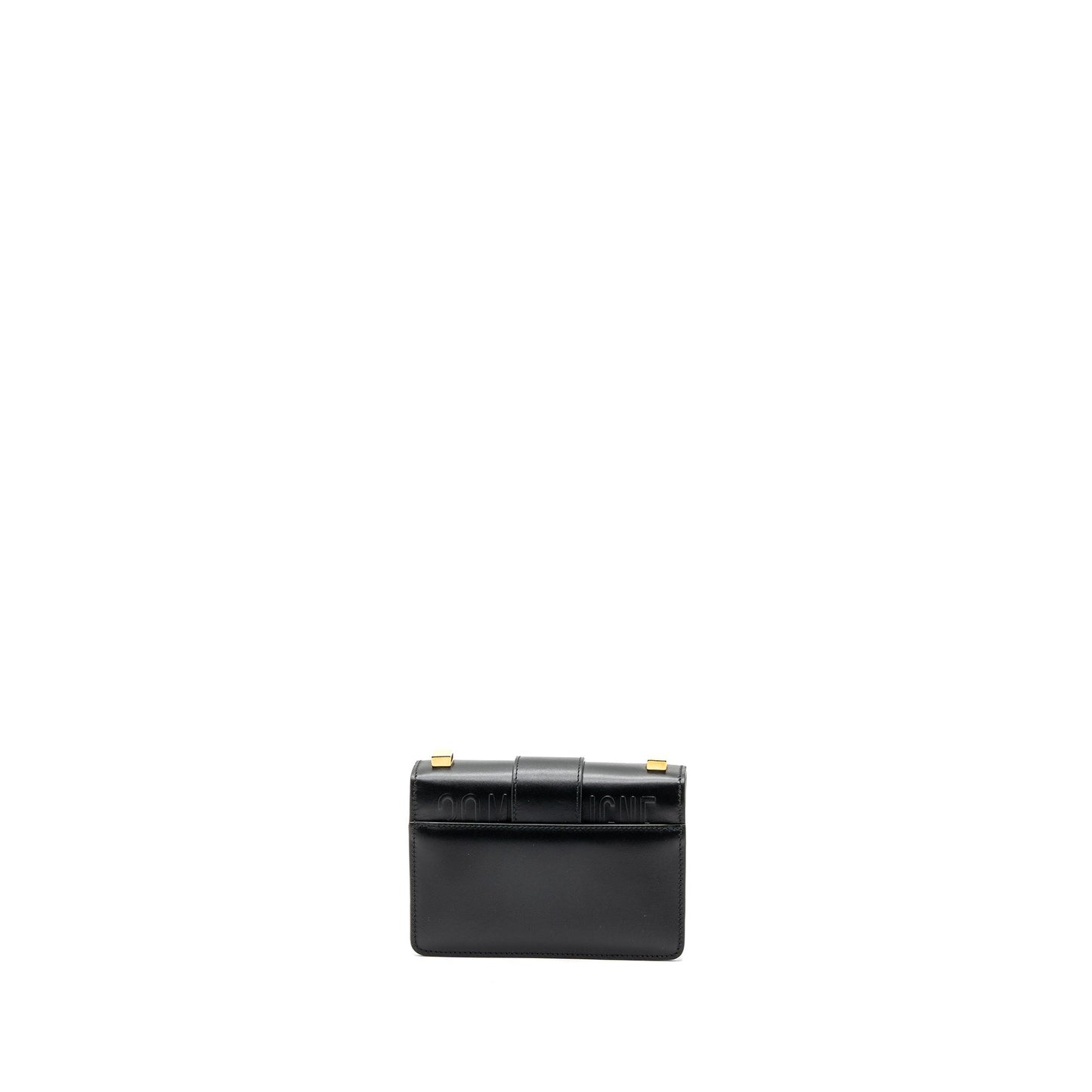 Dior Micro Montaigne Purse Calfskin Handbag Black Travel Bag