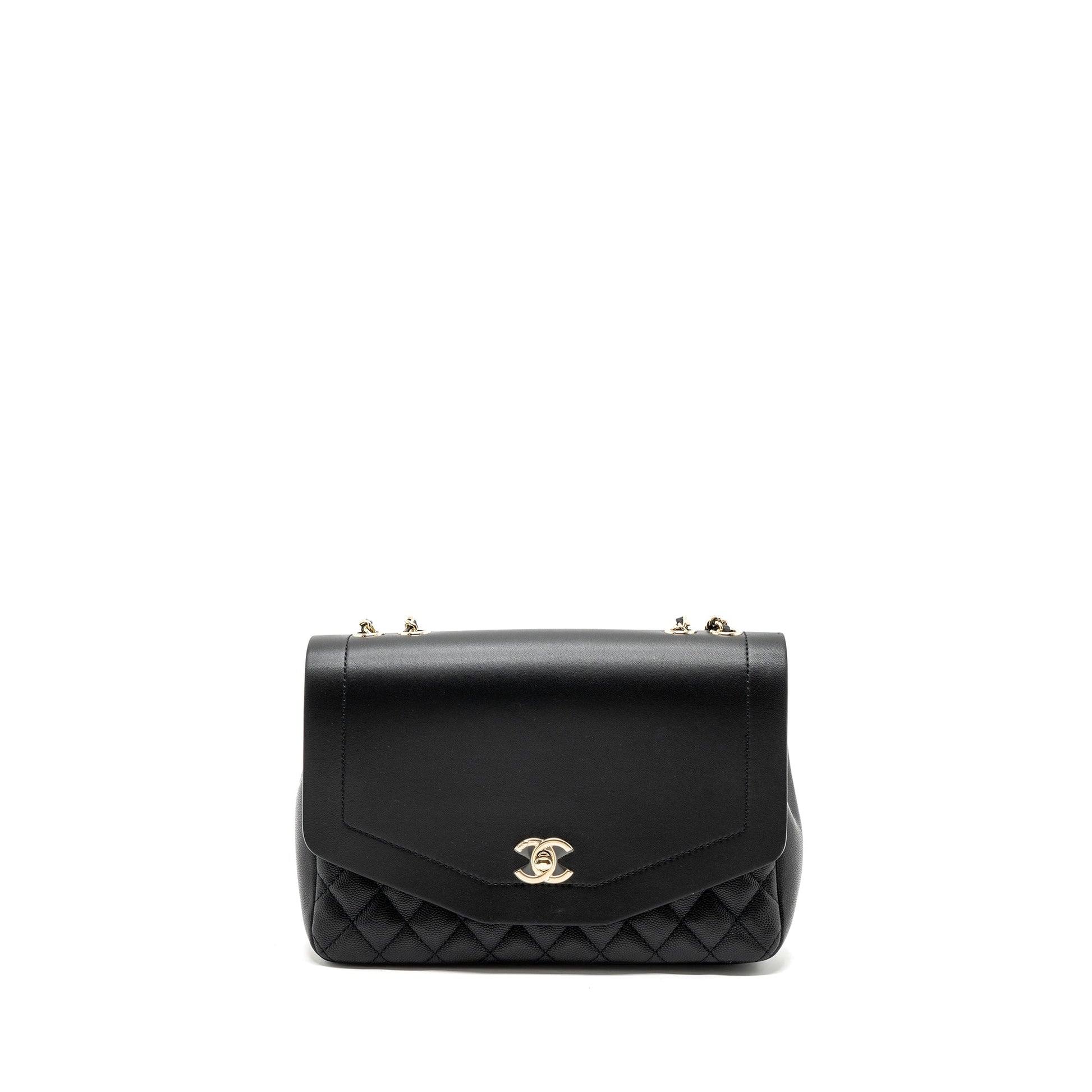 Chanel Envelop Flap Caviar LGHW Black Shoulder Bag