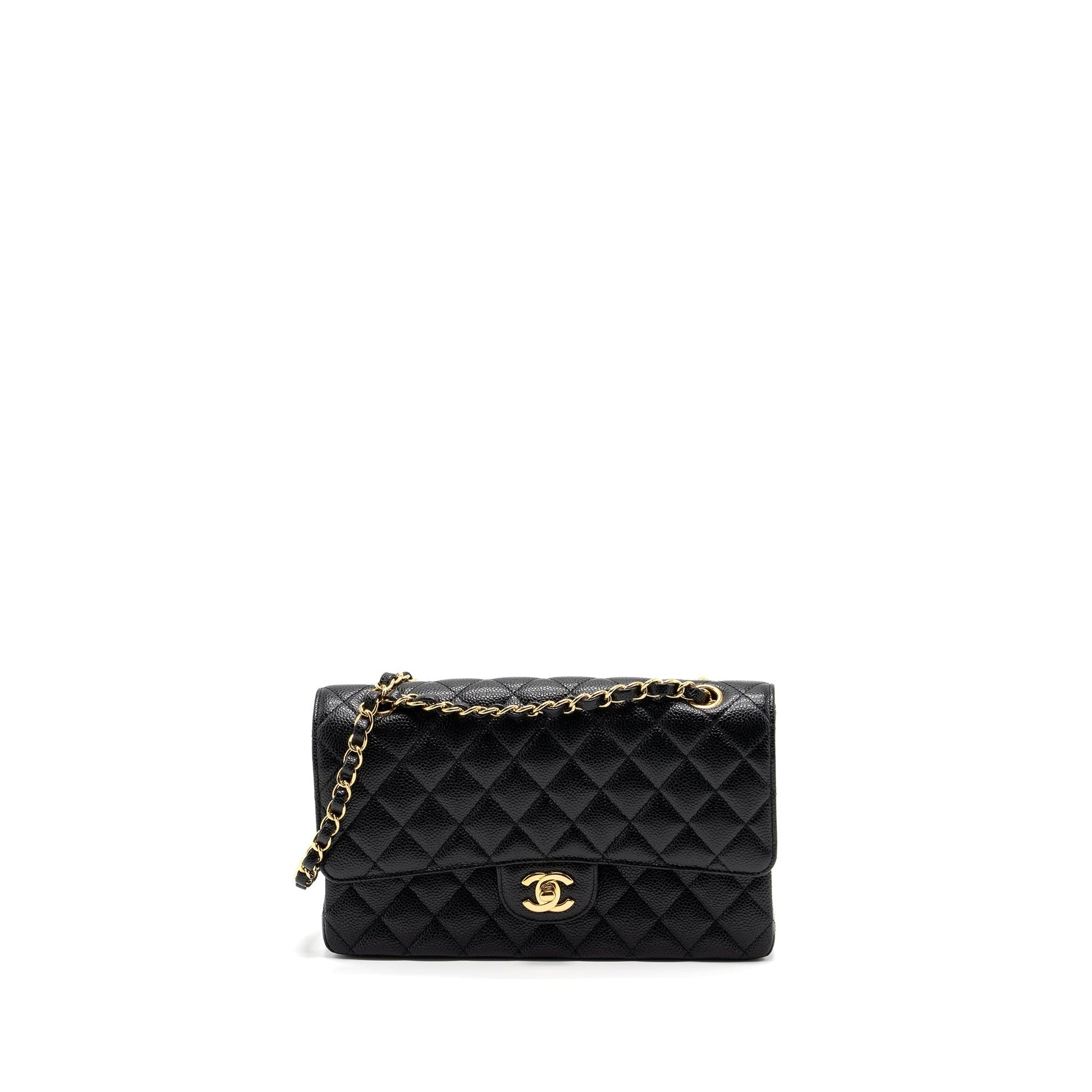 Chanel Classic Double Flap Caviar GHW Black Shoulder Bag Ghw 10