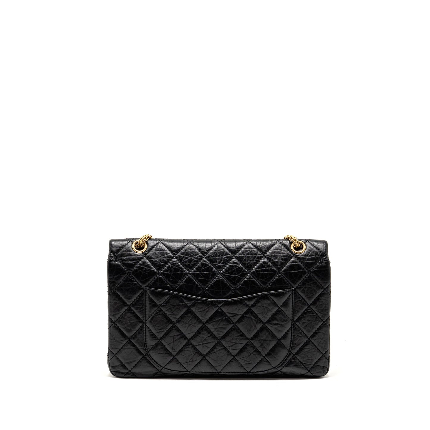 Chanel 2.55 227 Reissue Double Flap Aged Black Shoulder Bag