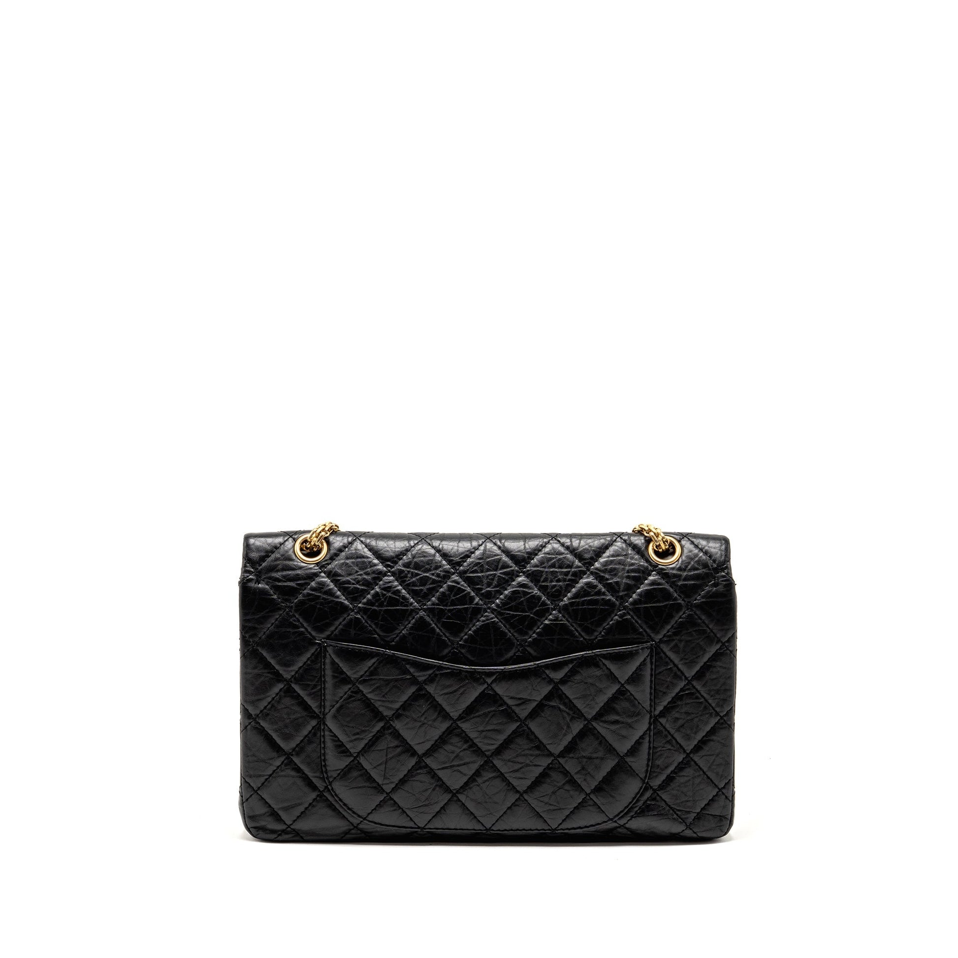 Chanel 2.55 227 Reissue Double Flap Aged Black Shoulder Bag
