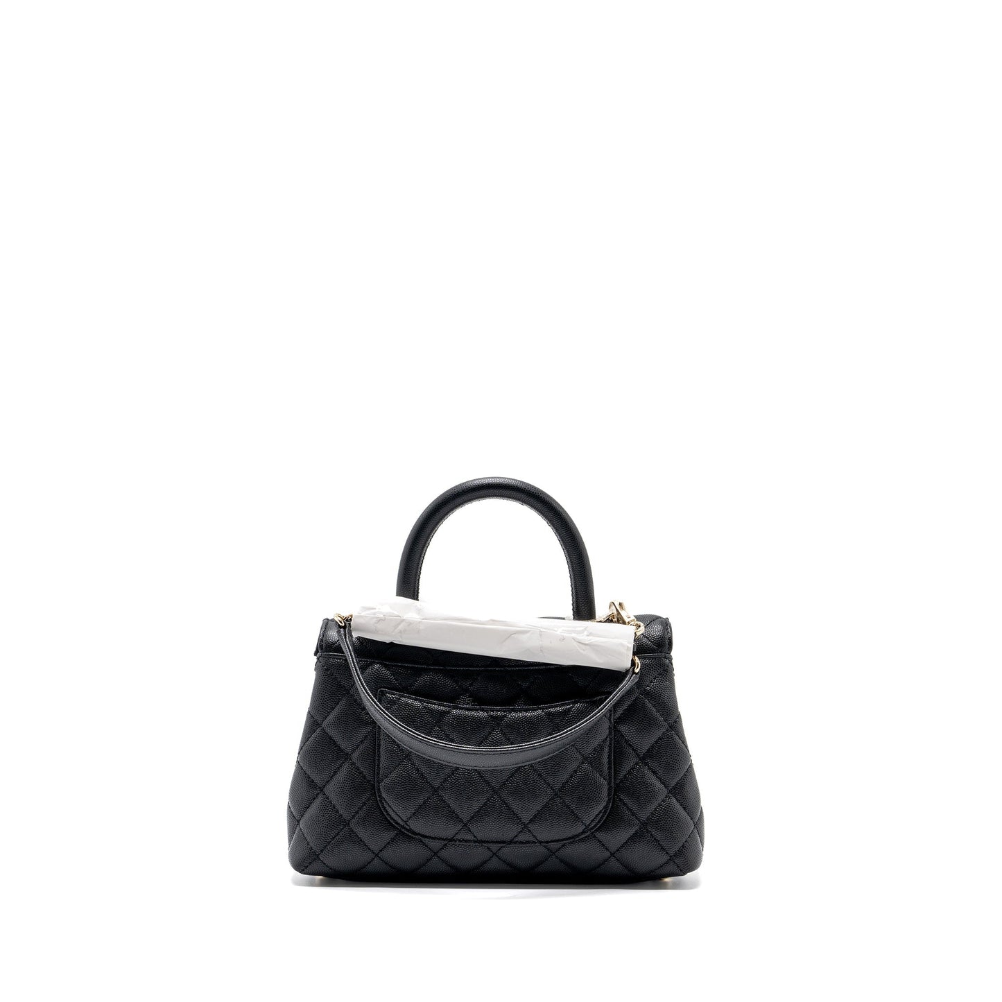 Chanel coco handle caviar LGHW Microchip Black Small Handbag Microchip 11