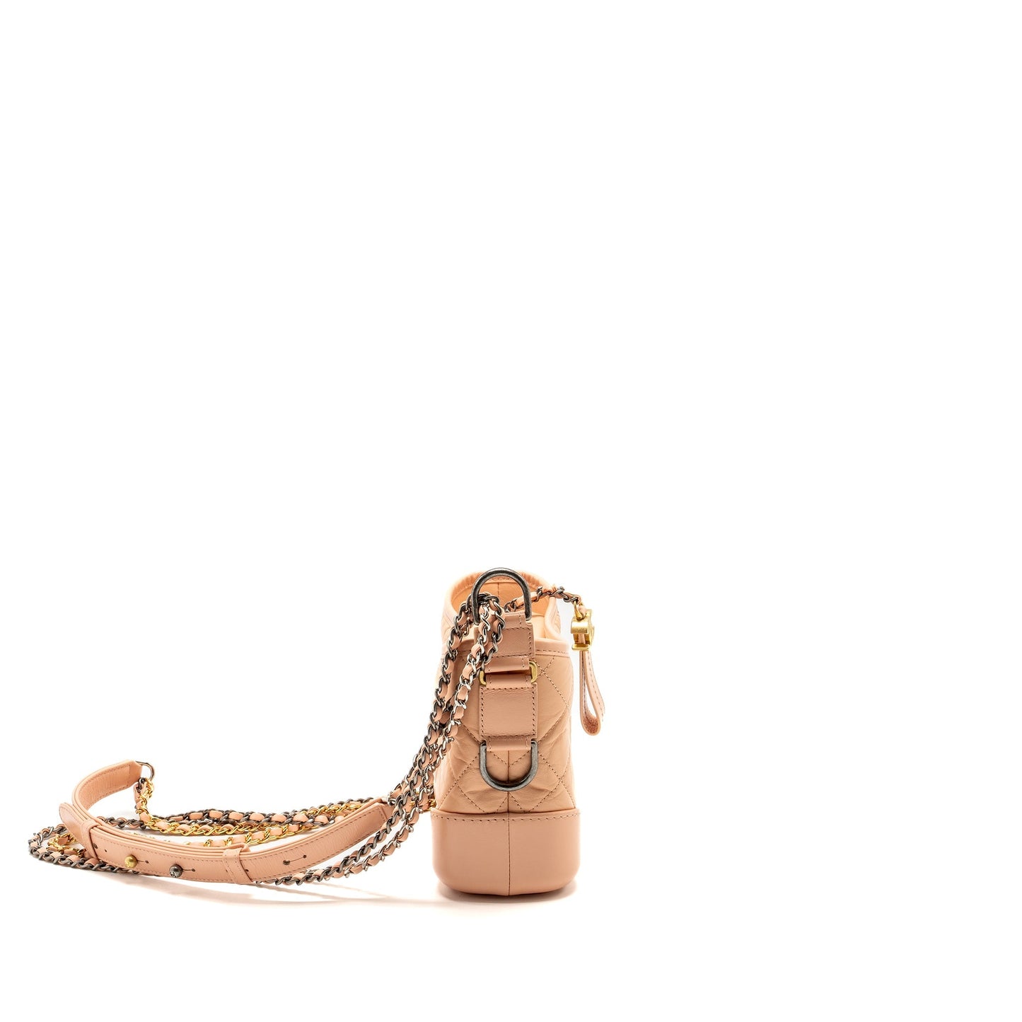 Chanel Gabrielle Hobo Calfskin Hardware Multicolour Pink Small Shoulder Bag
