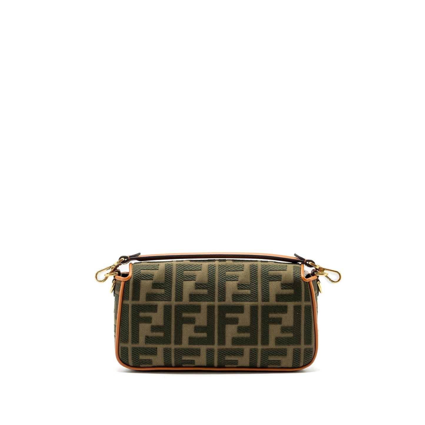 Fendi Baguette Purse Calfskin Canvas Multicolor Medium Shoulder Bag