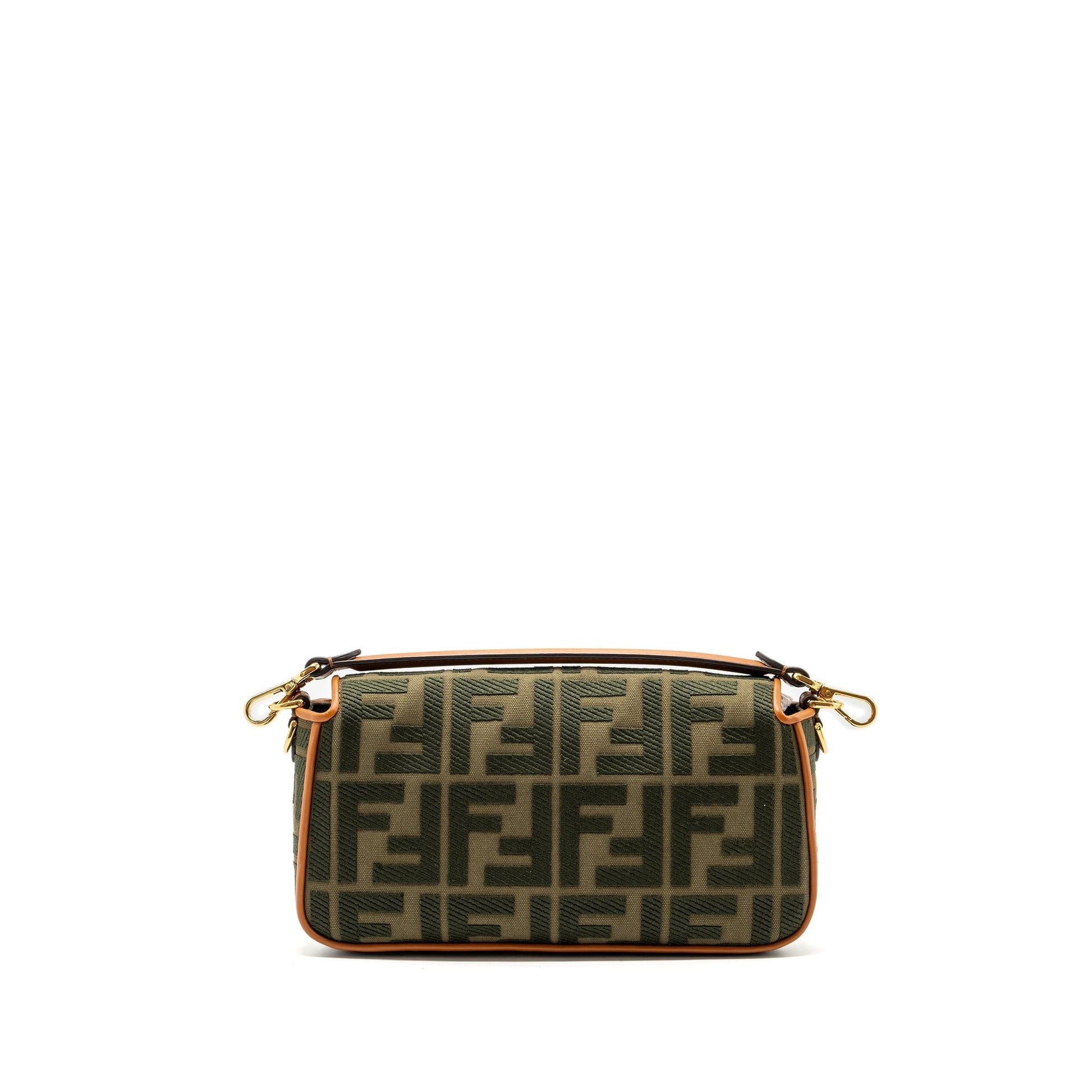Fendi Baguette Purse Calfskin Canvas Multicolor Medium Shoulder Bag