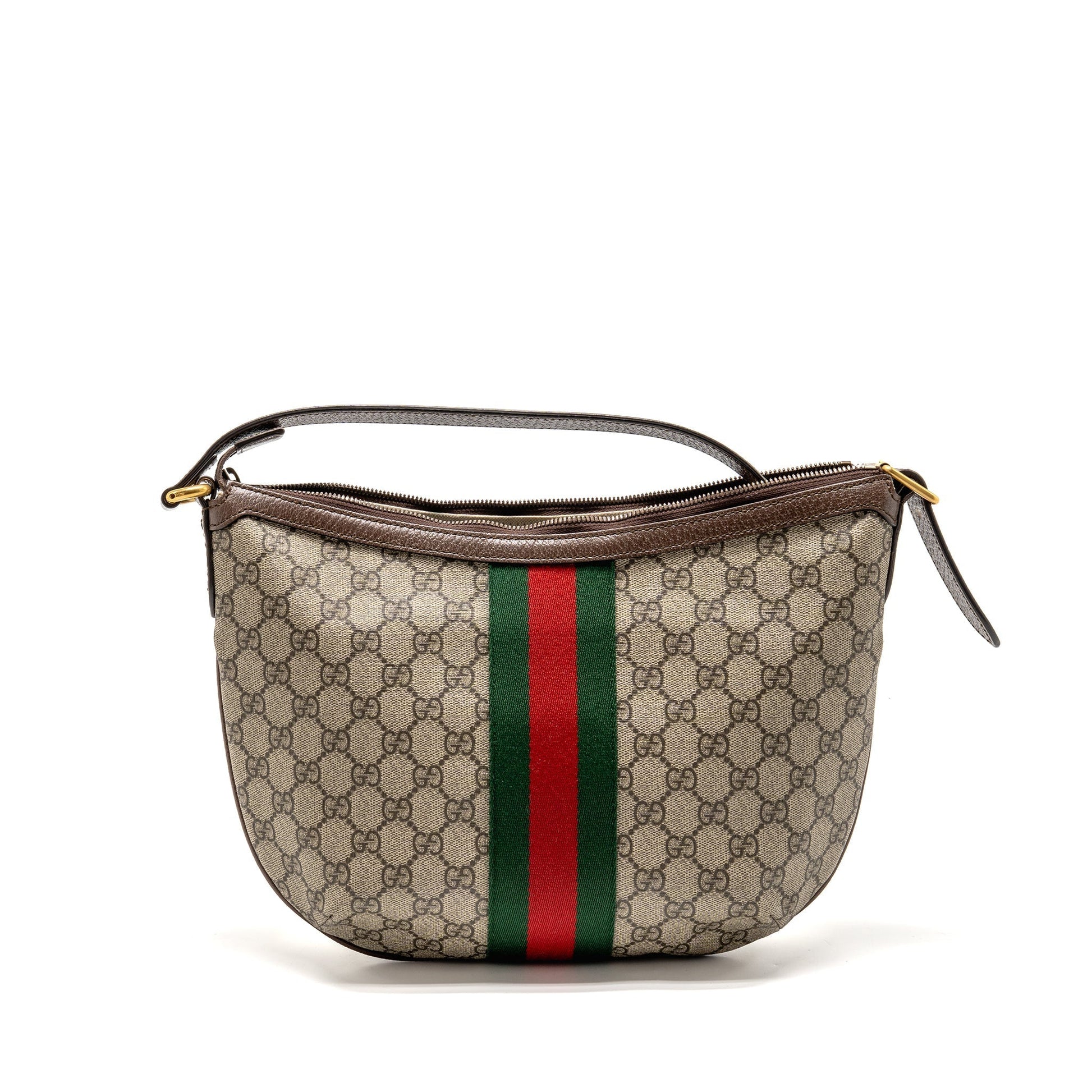 Gucci Ophidia Half Moon Crossbody Hobo Bag Supreme Canvas Small Crossbody Bag