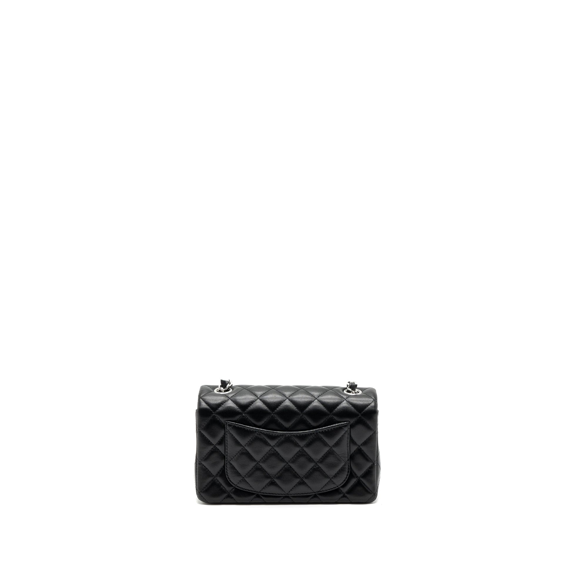 Chanel rectangular flap lambskin SHW MICrochip Black Shoulder Bag Microchip 4