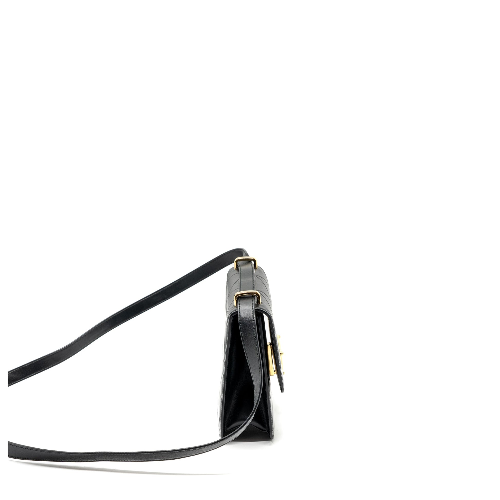 Prada Pattina In Pelle Calfskin Handbag Black Travel Bag