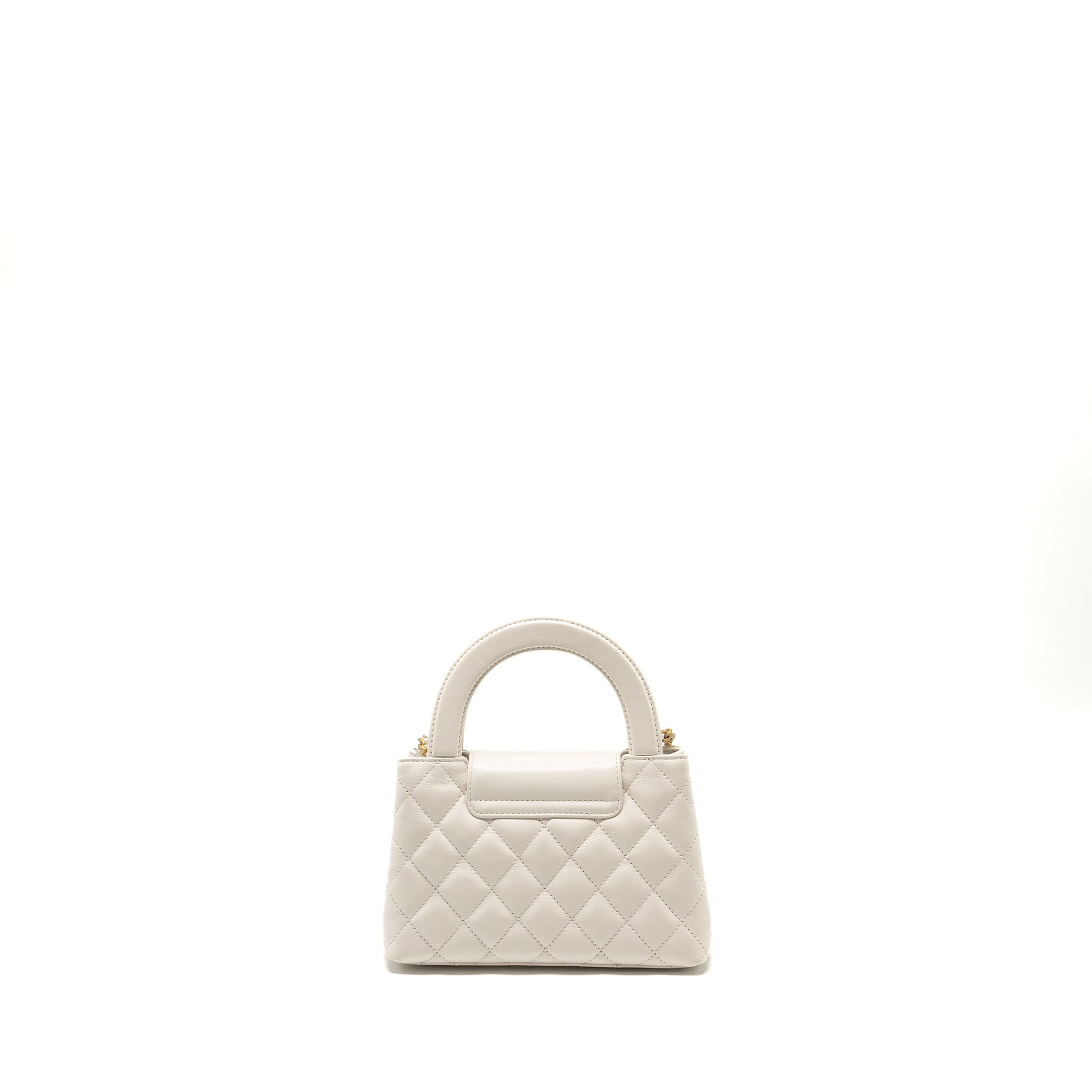 Chanel kelly shopping calfskin GHW microchip White Tote Bag