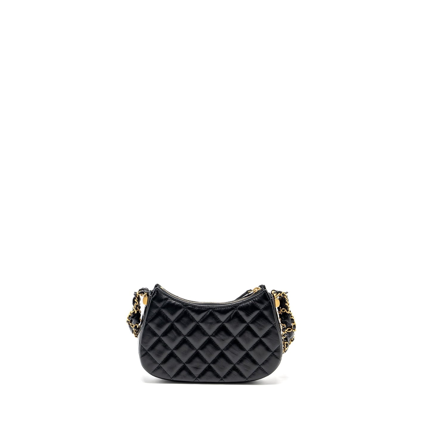 Chanel 23k Hobo Calfskin GHW microchip Black Small Shoulder Bag