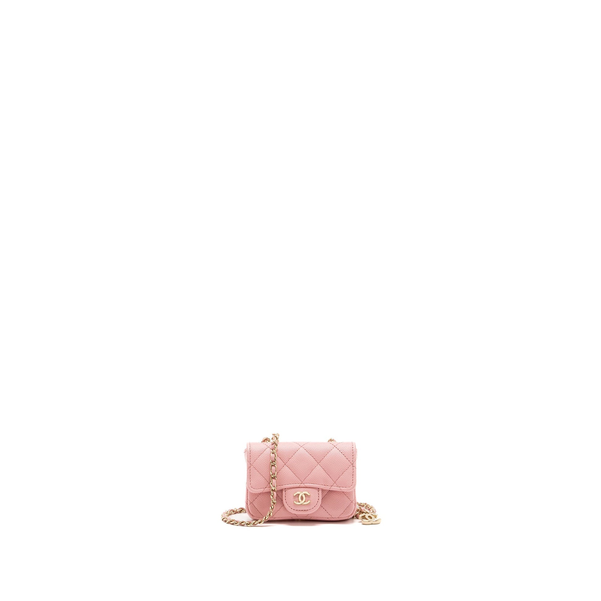 Chanel Flap Belt Caviar LGHW Pink