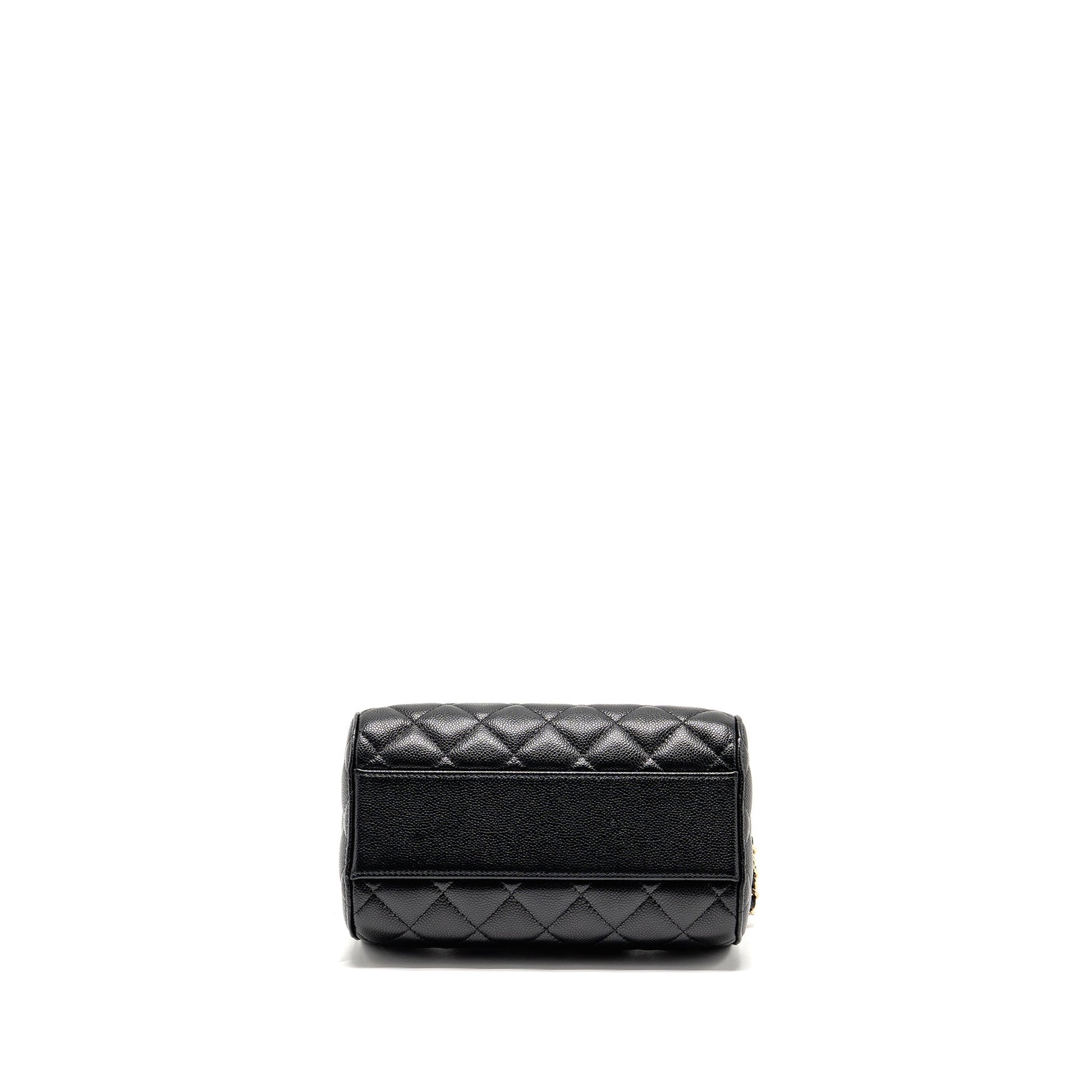 Chanel 25P bowling caviar LGHW microchip Black Mini Bag