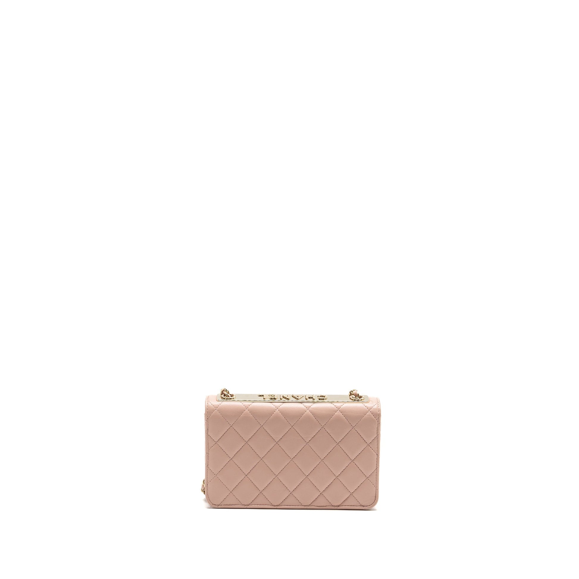 Chanel Trendy CC Quilted On Lambskin Light Pink Wallet Case
