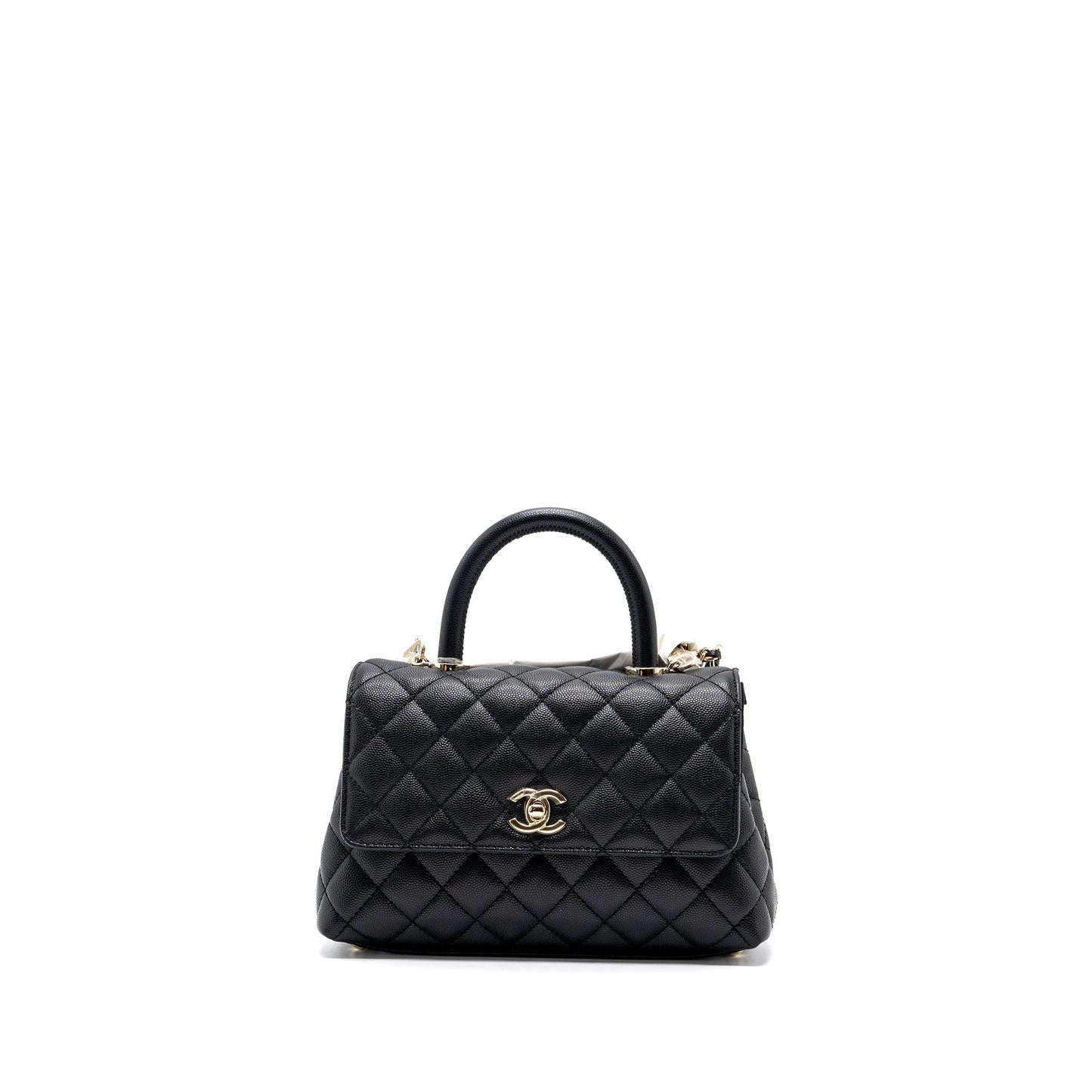 Chanel coco handle caviar LGHW Microchip Black Small Handbag Microchip 11