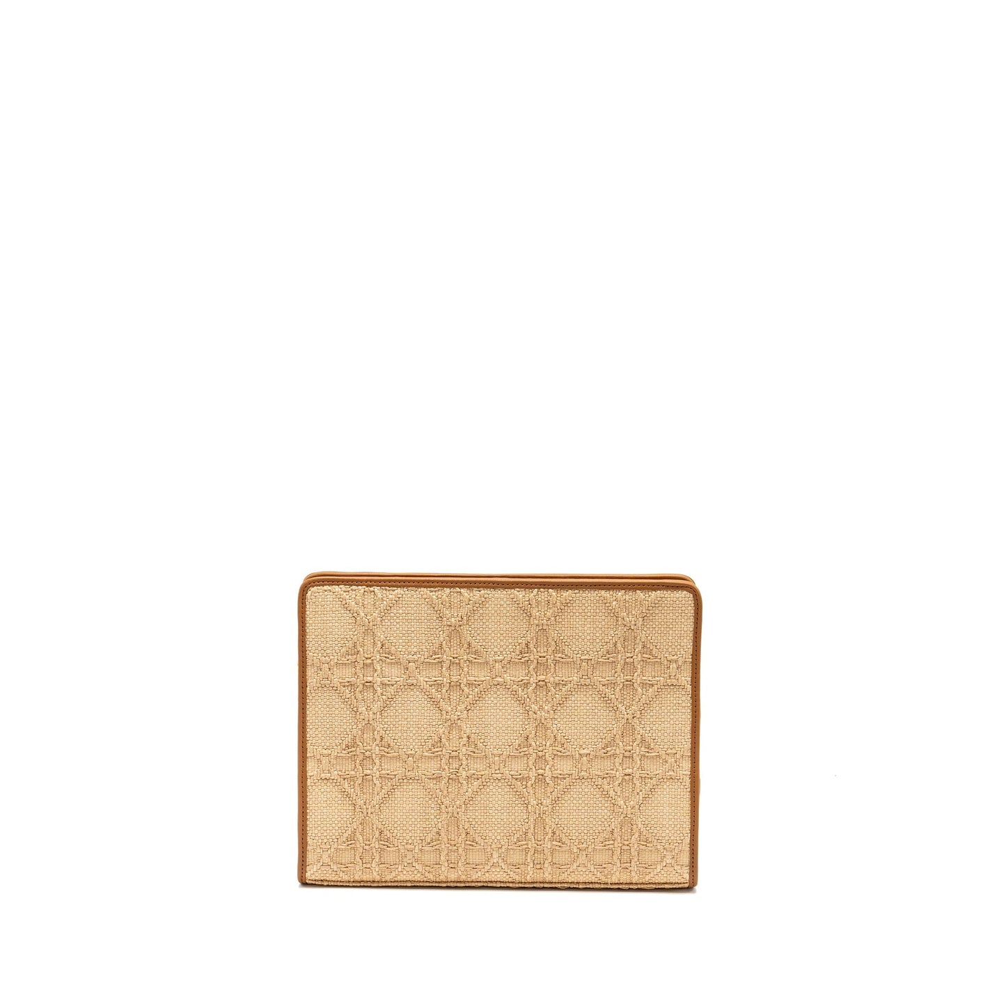 Dior Montaigne Dea Pouch Natural Cannage Multicolour Handbag Raffia Beige Travel Bag