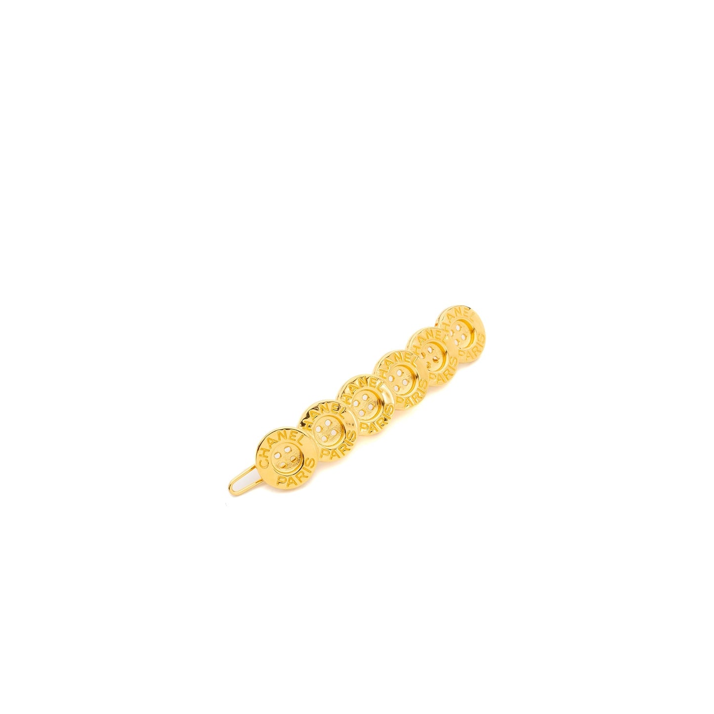 Chanel button hair clip tone Gold Handbag