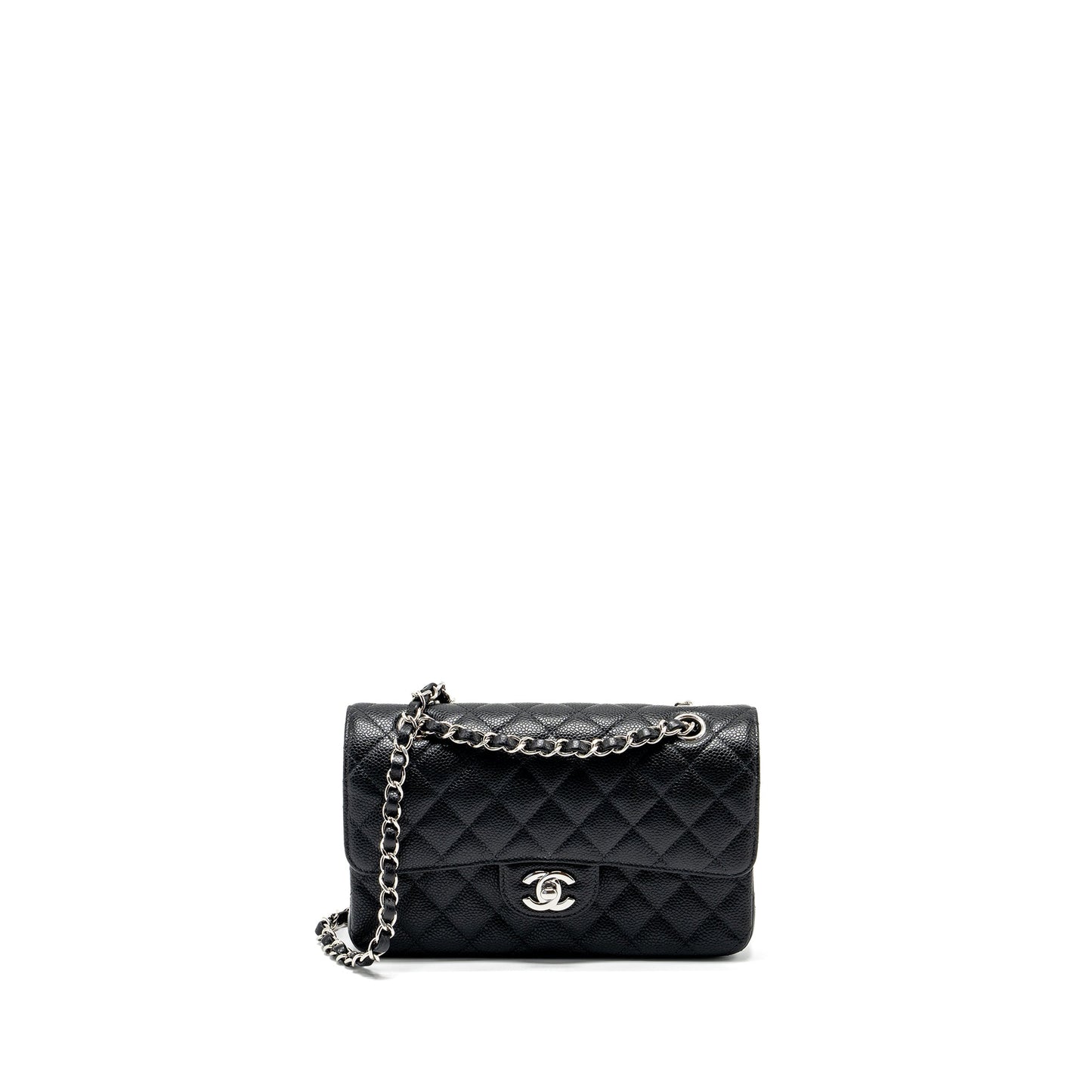 Chanel Classic Double Flap Caviar SHW microchip Black Small Shoulder Bag Shwmicrochip 1
