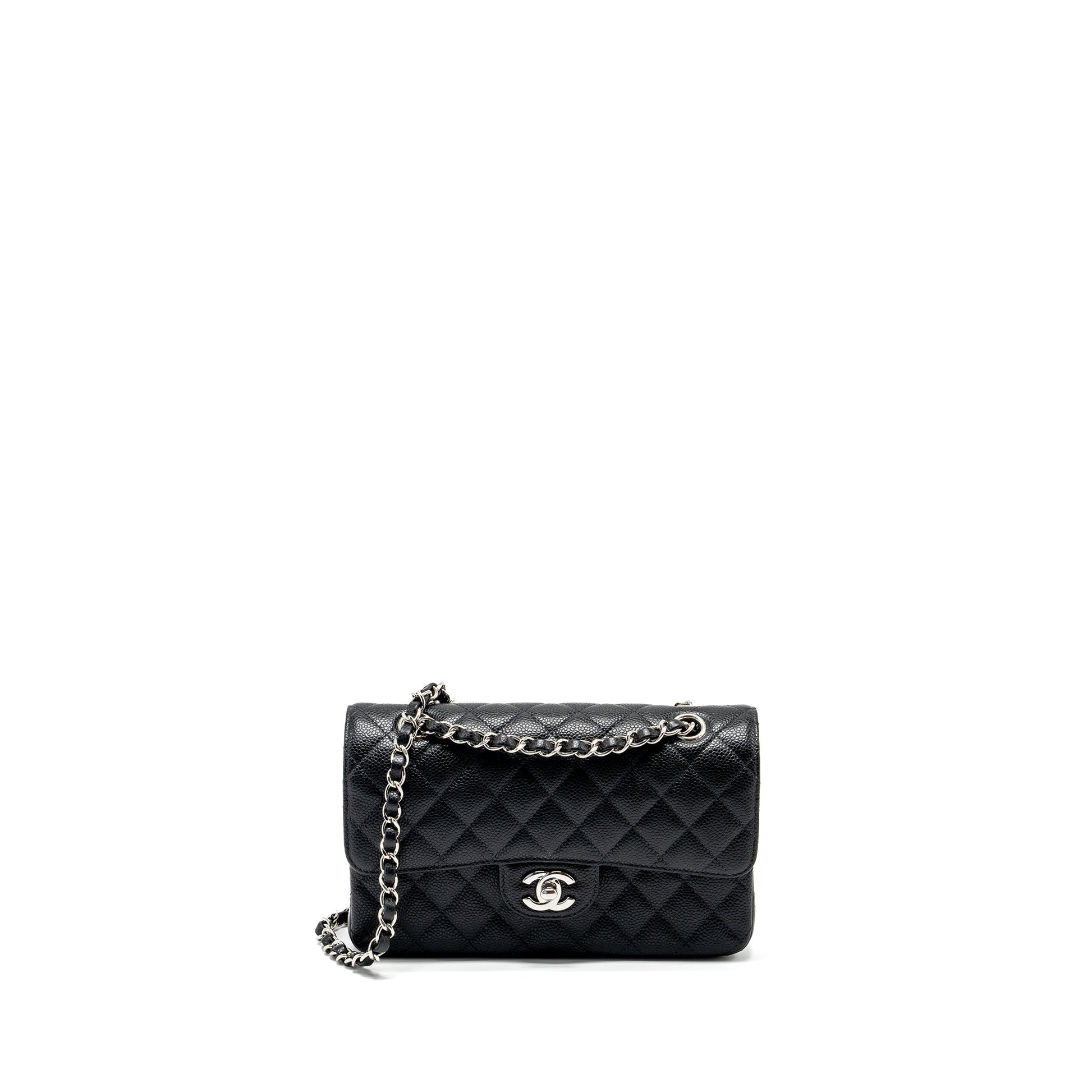 Chanel Classic Double Flap Caviar SHW microchip Black Small Shoulder Bag Shwmicrochip 1