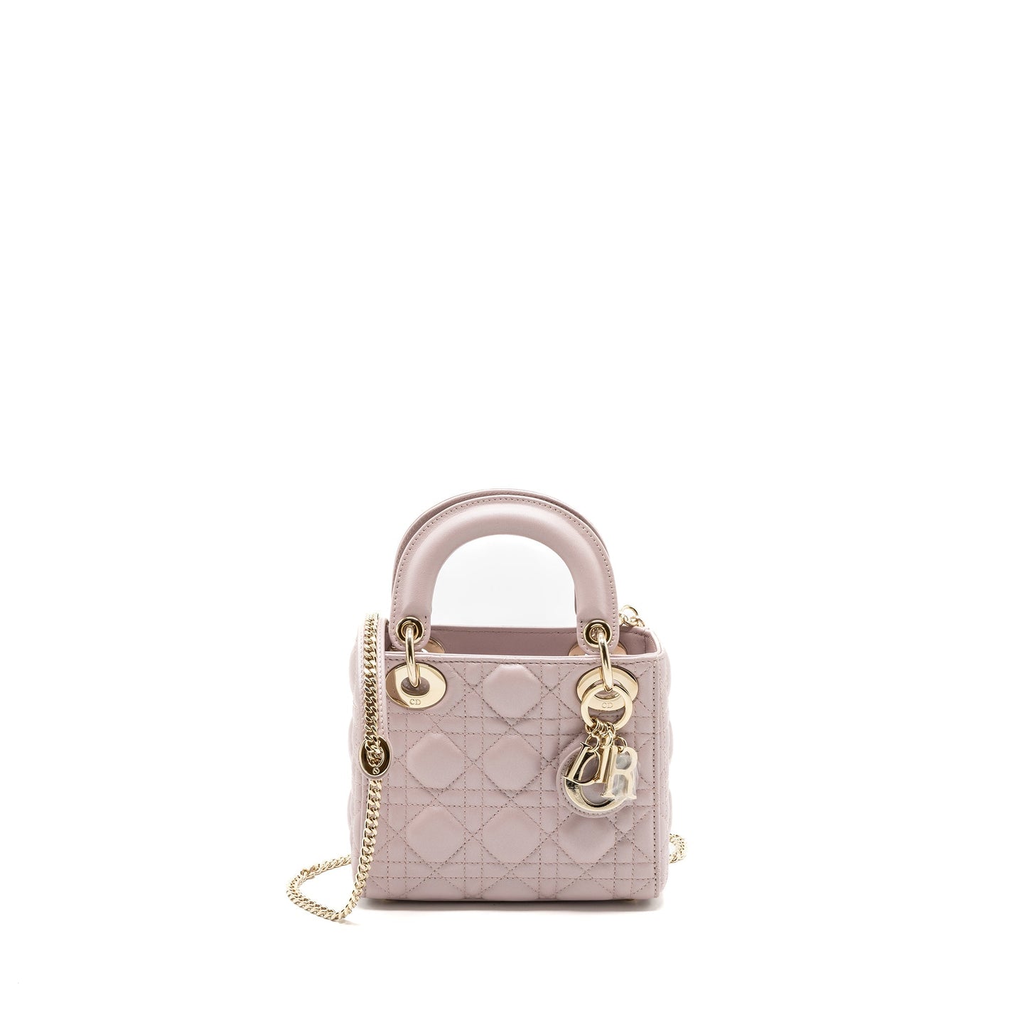 Dior Lady Purse Lambskin Light Handbag Pink Mini Travel Bag