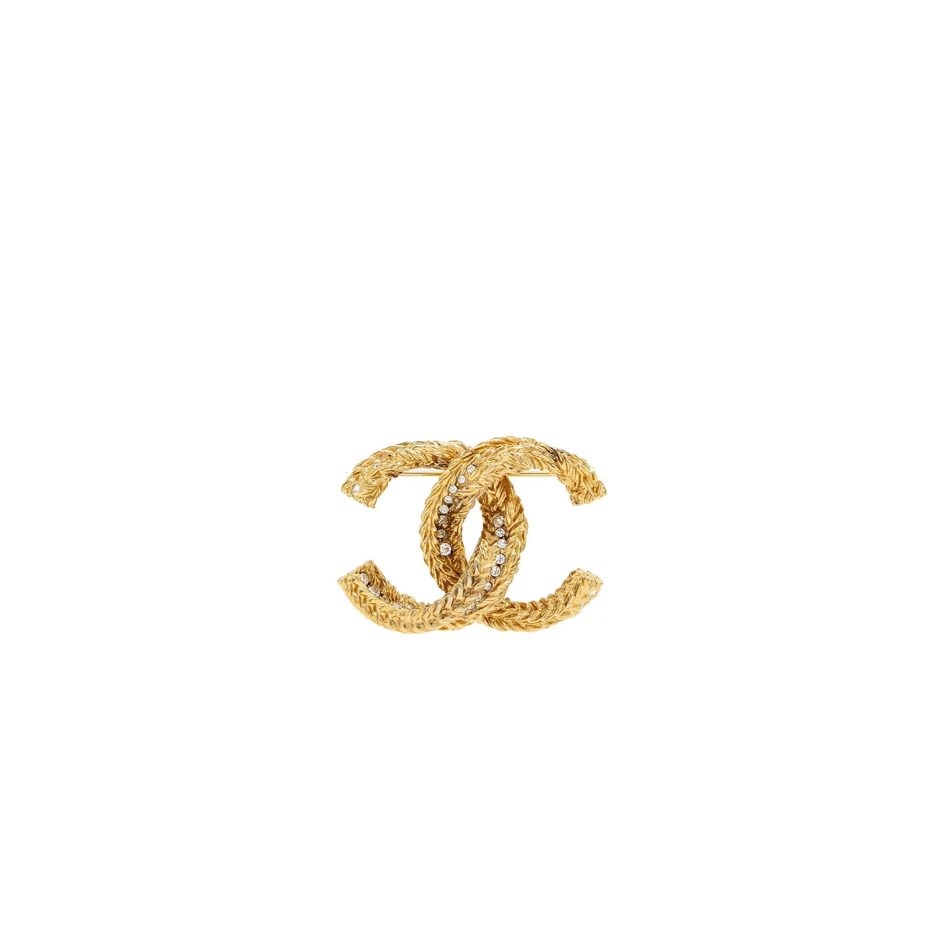 Chanel cc logo brooch Gold Handbag