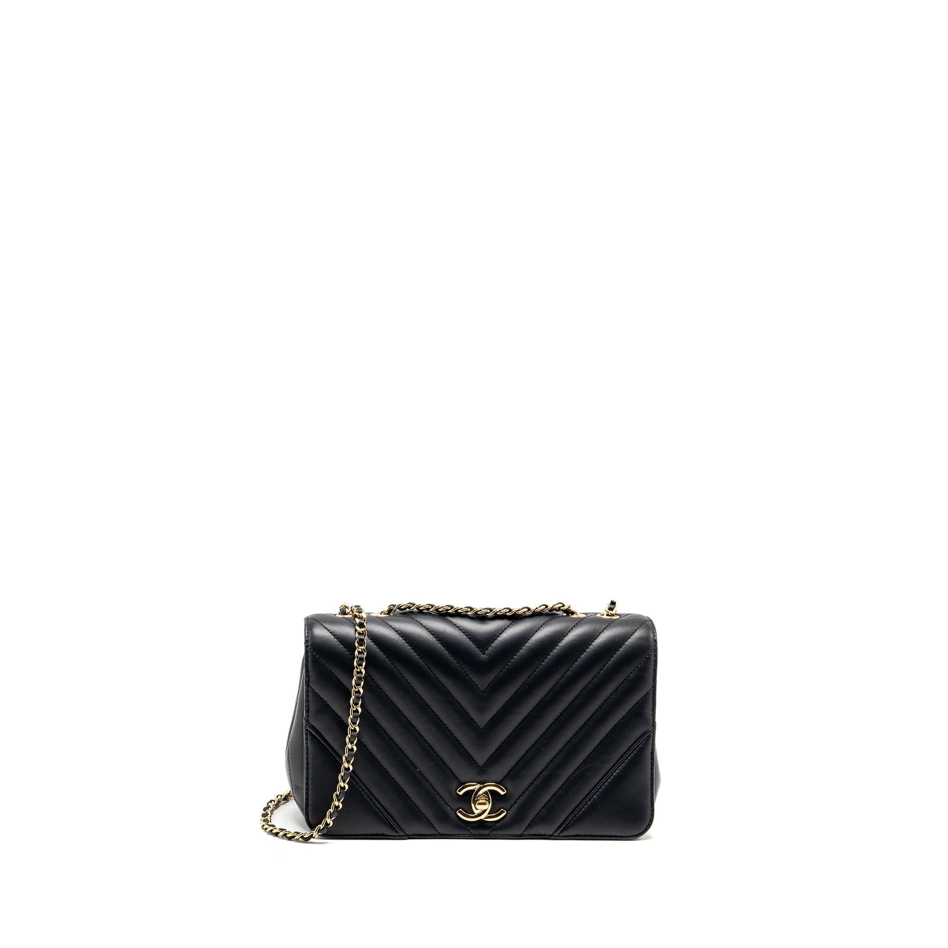 Chanel Seasonal Chevron Flap Calfskin Dark Navy Shoulder Bag