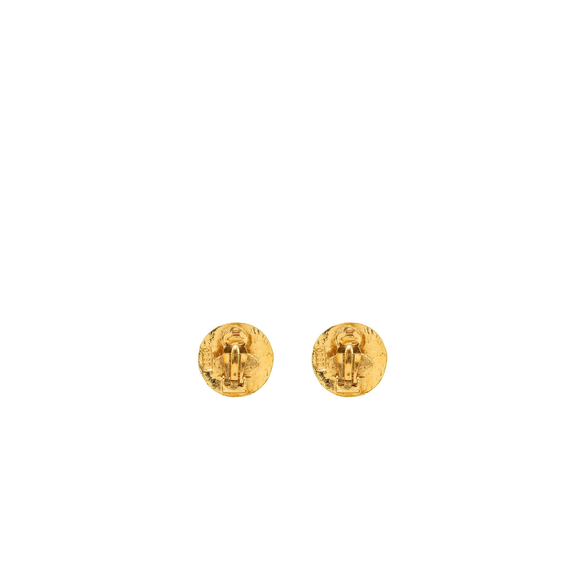 Chanel round CC logo earclip tone Gold Handbag