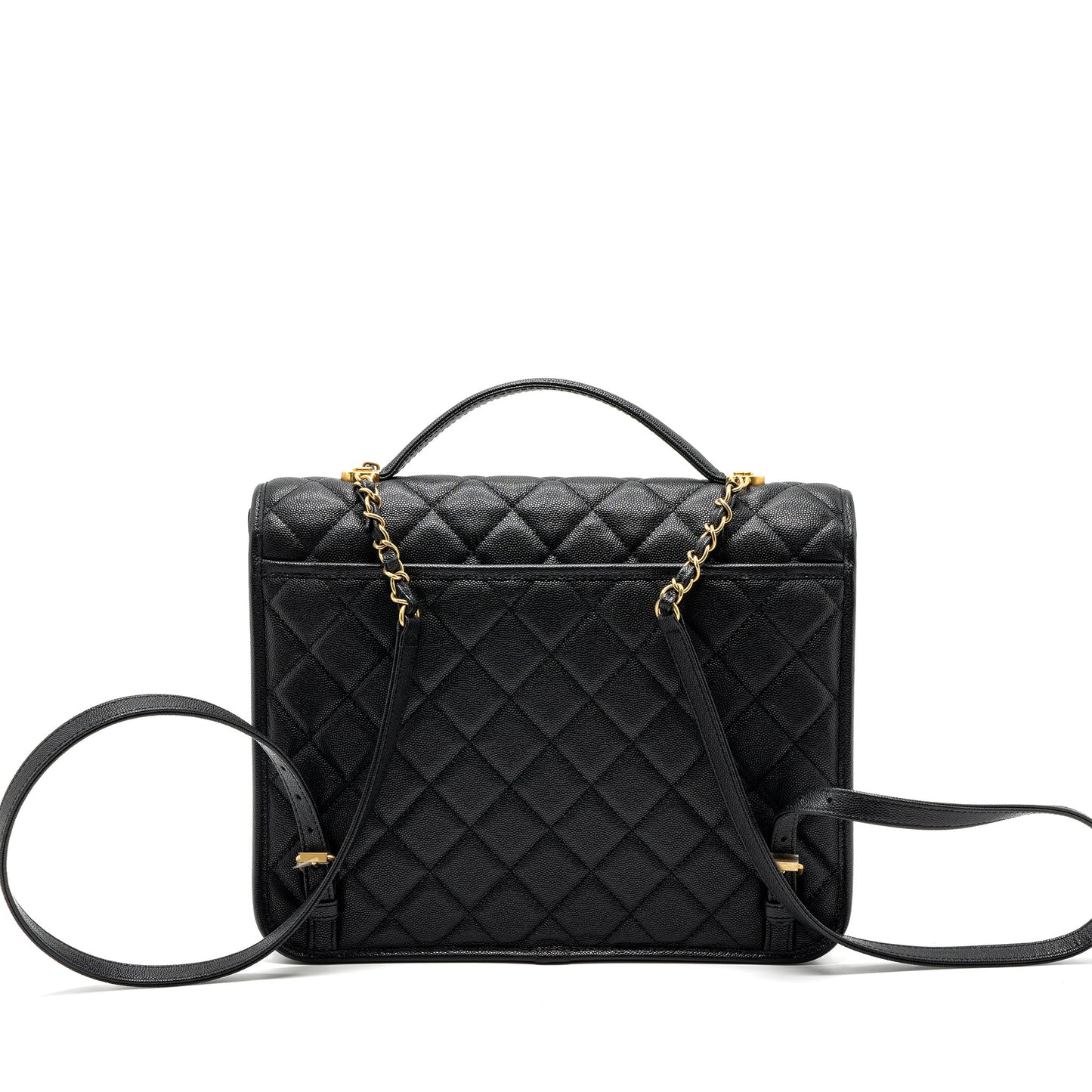 Chanel 22k Backpack Caviar GHW microchip Black