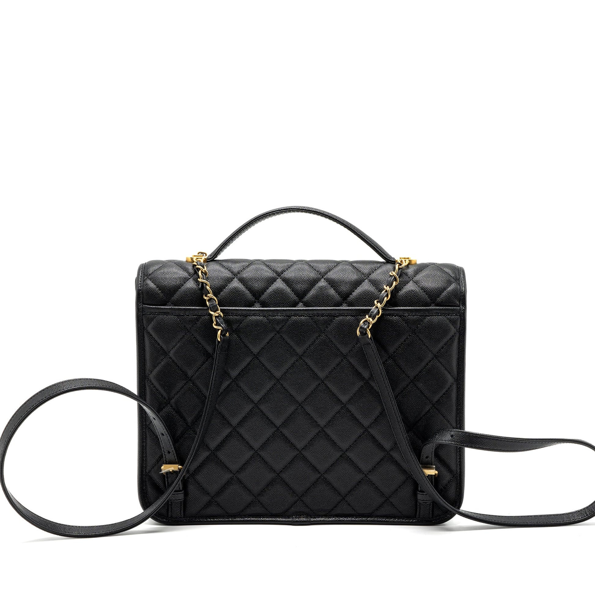 Chanel 22k Backpack Caviar GHW microchip Black