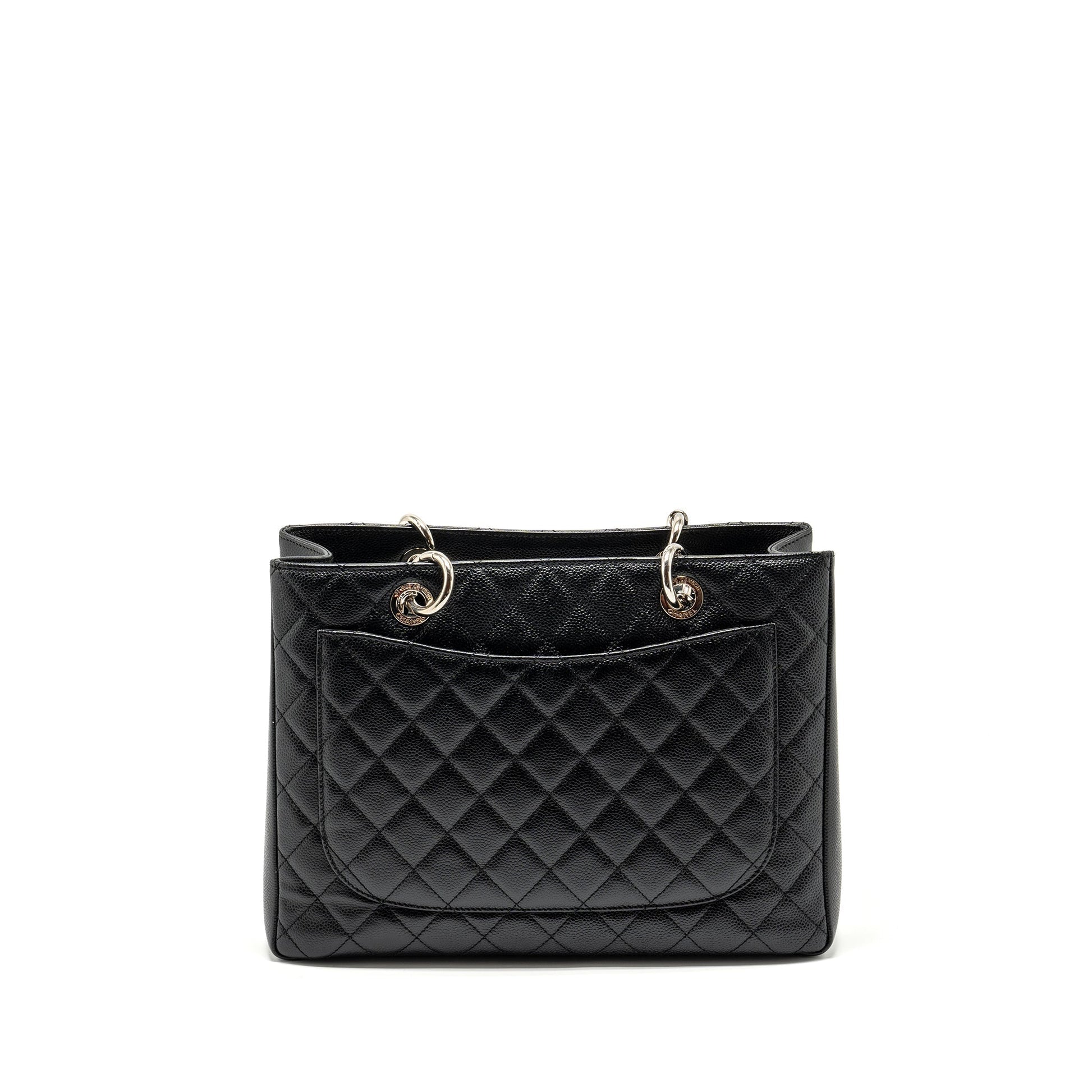 Chanel Grand Shopping caviar SHW Black Tote Bag Shw 3