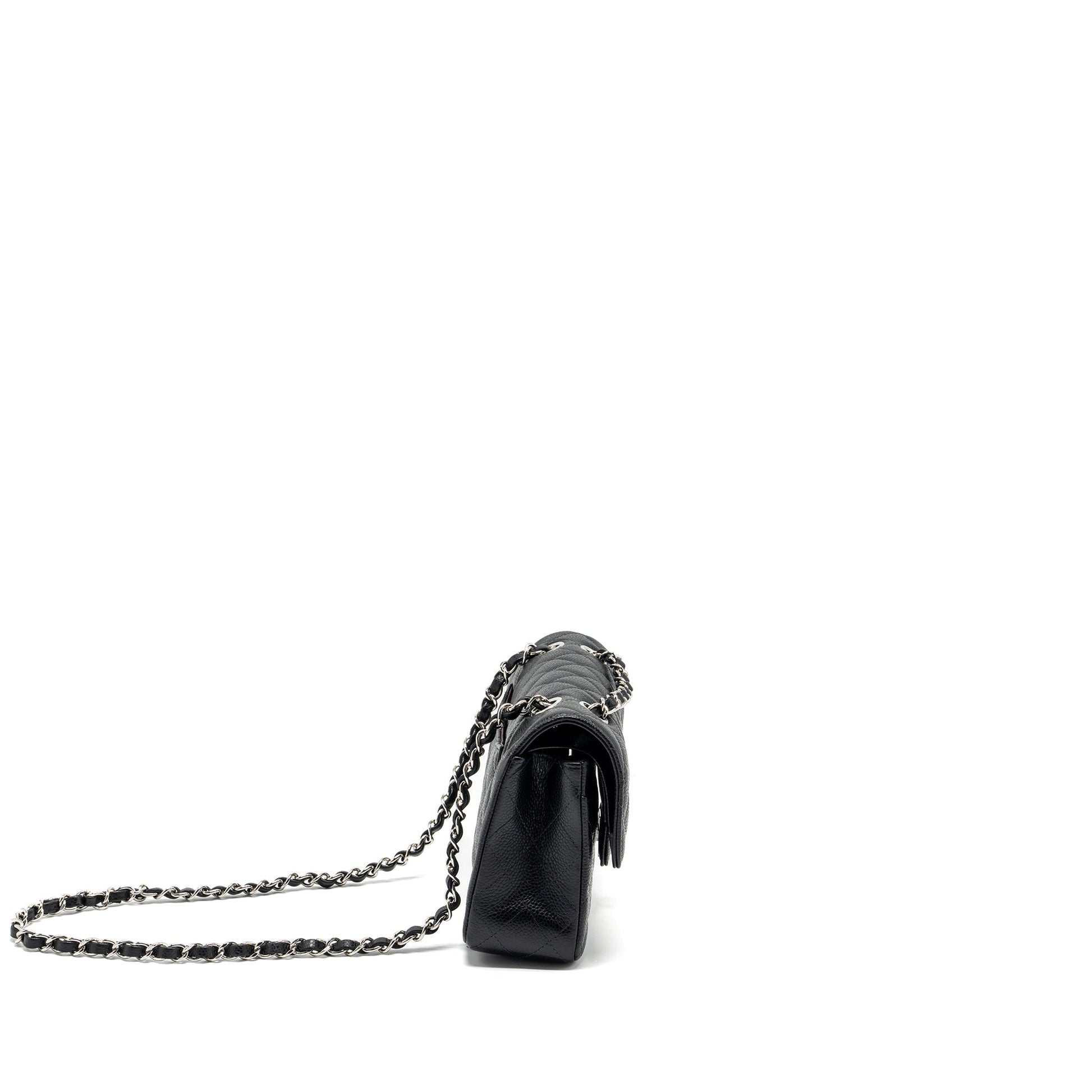 Chanel Classic Double Flap Caviar SHW microchip Black Small Shoulder Bag Shwmicrochip 1