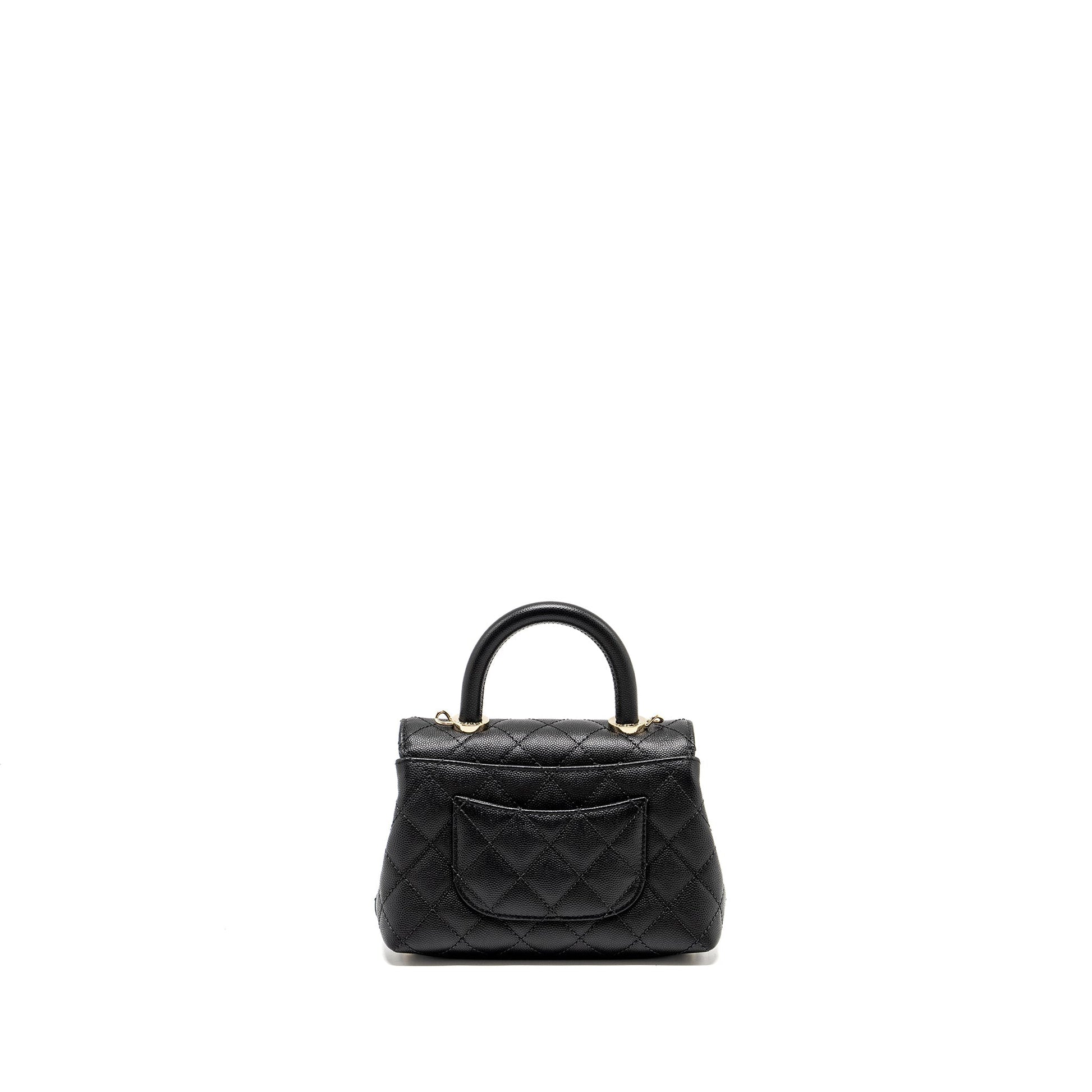 Chanel Mini Coco Handle Caviar Black Lghw (microchip) Jewelry