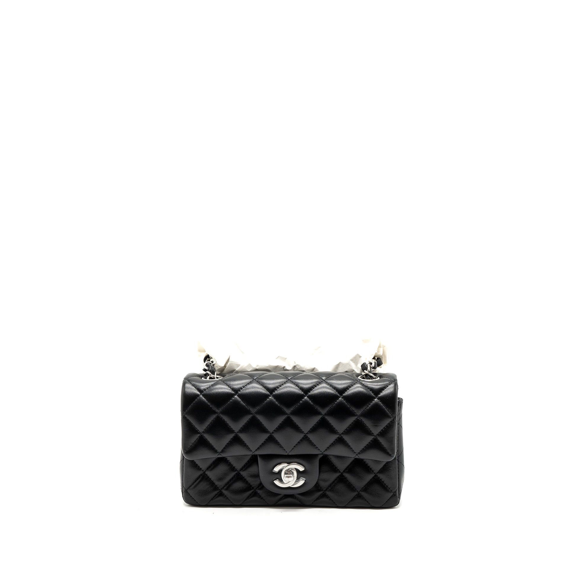 Chanel classic rectangular flap lambskin SHW microchip Black Shoulder Bag Microchip 1