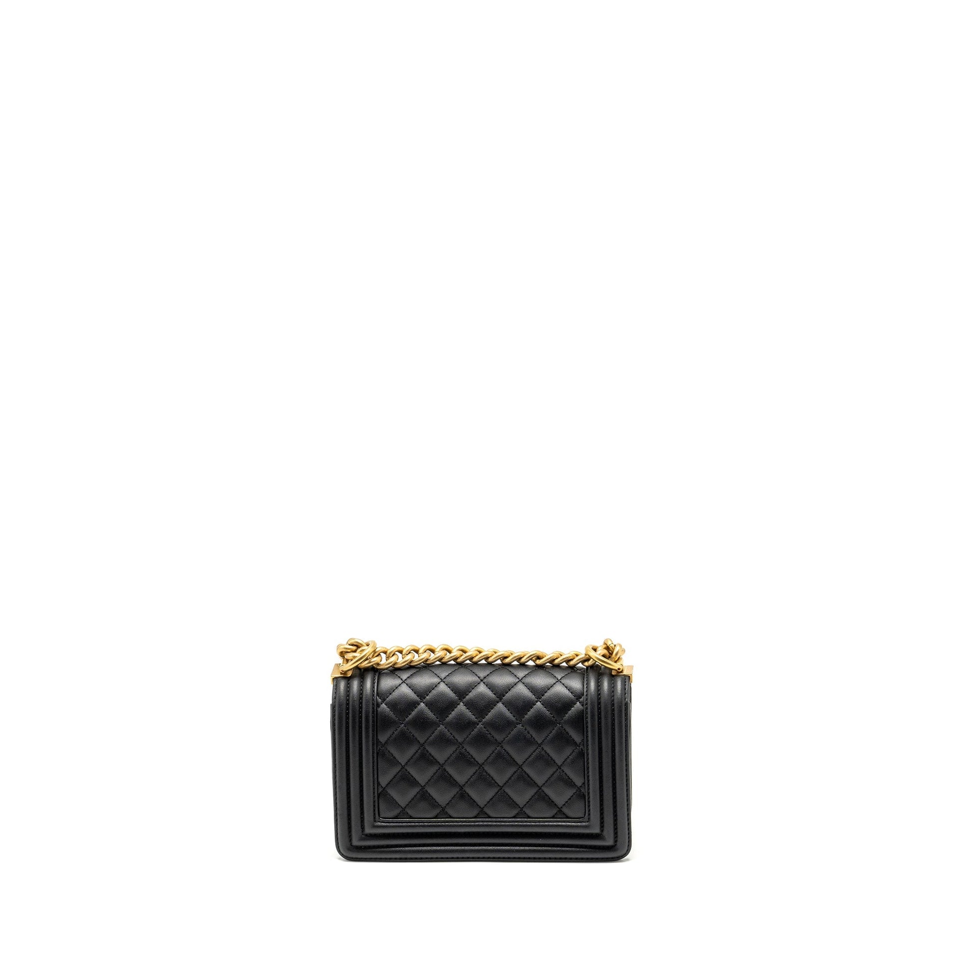 Chanel Boy Calfskin GHW microchip Black Small Handbag