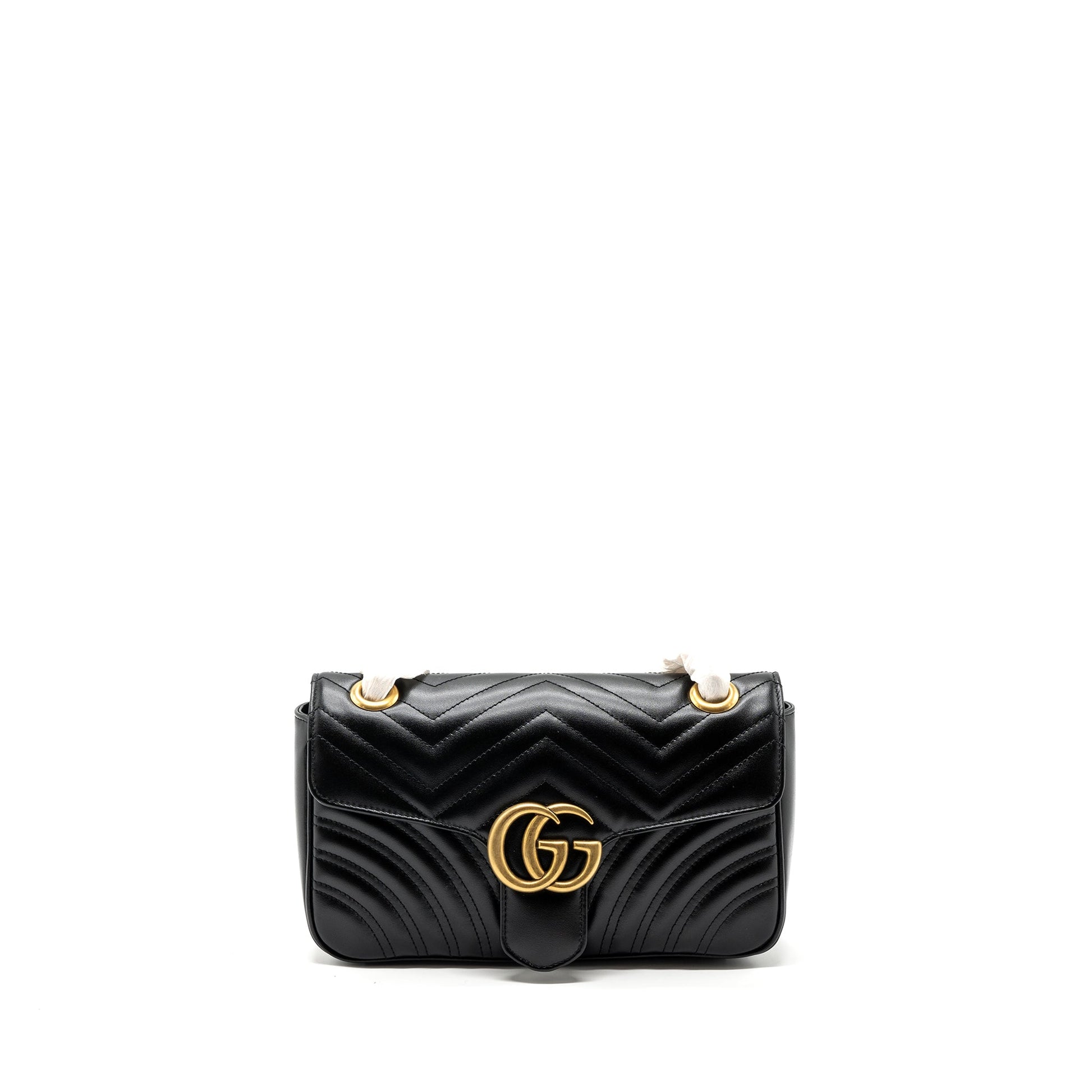 Gucci Marmont Bag Calfskin Black Small Travel Bag Black Ghw